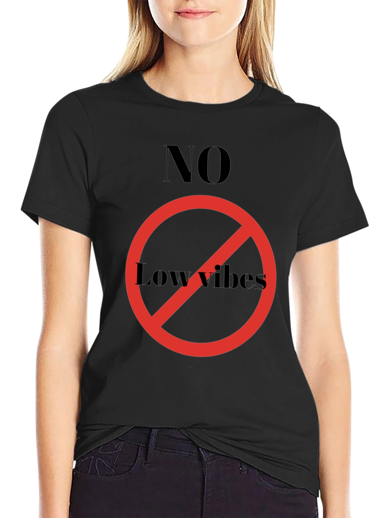 No Low Vibes Graphic Tee - Black T-Shirt