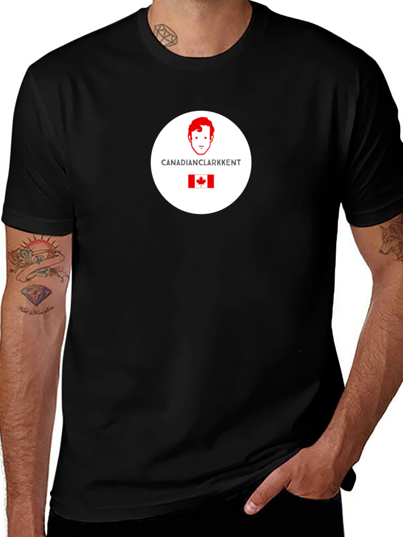Canadian Clark Kent T-Shirt - Black Graphic Print