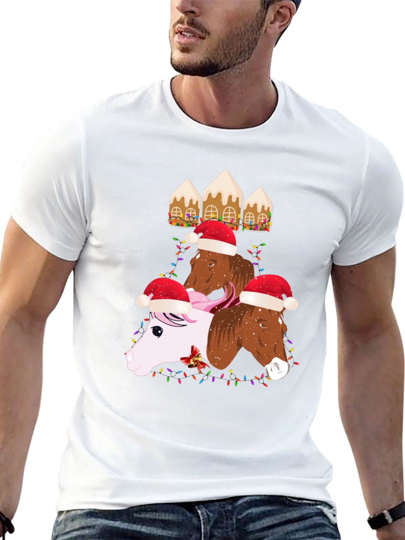 Festive Horses Christmas T-Shirt