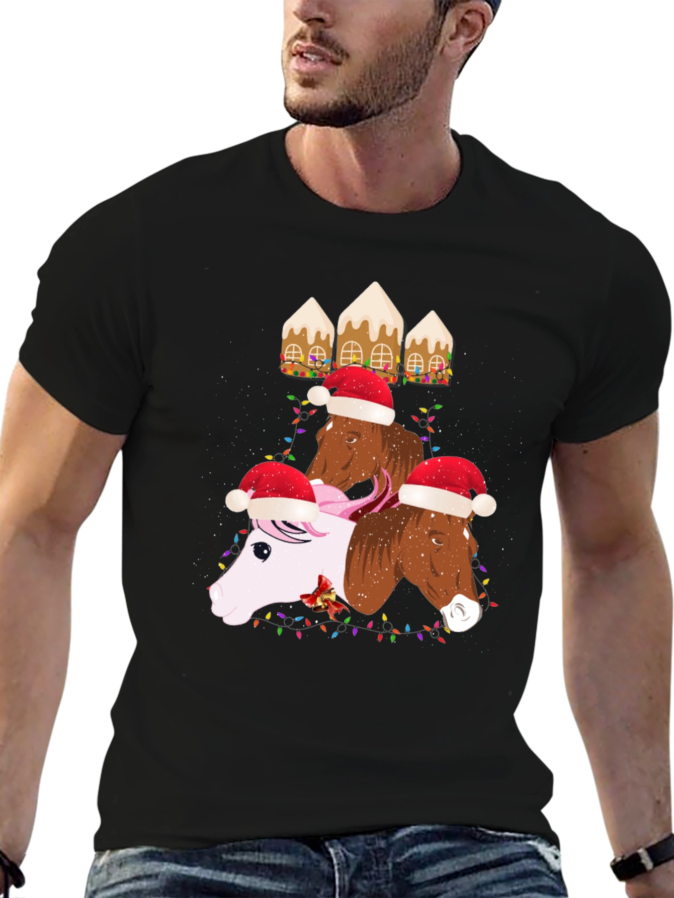 Festive Horses Christmas T-Shirt