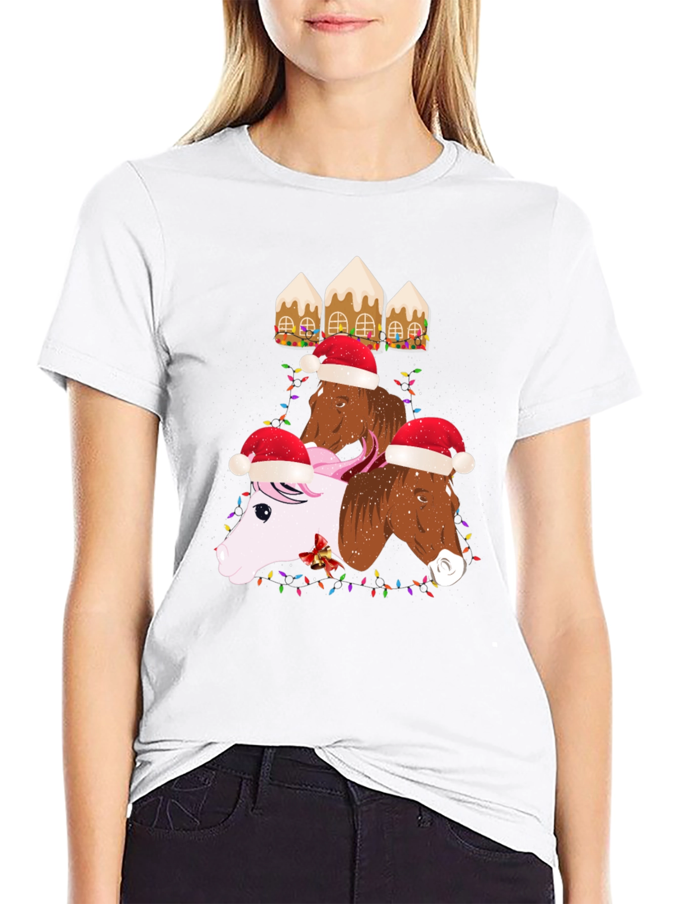 Festive Horses Christmas T-Shirt