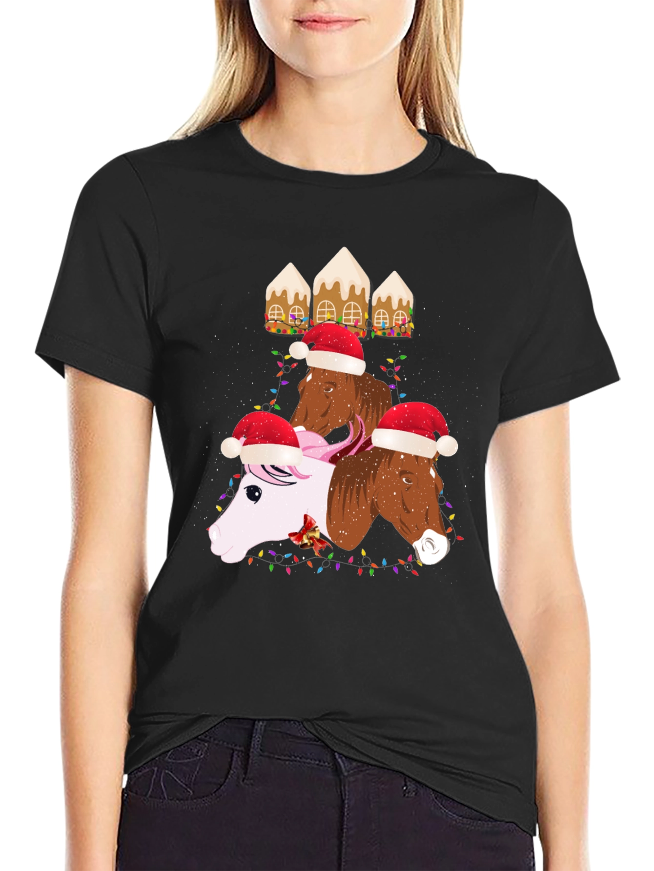 Festive Horses Christmas T-Shirt