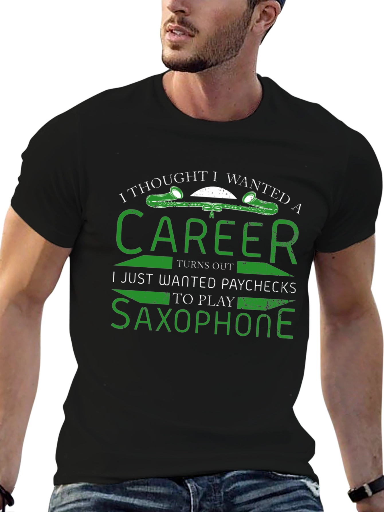 Saxophone Player T-Shirt Career Paycheck
