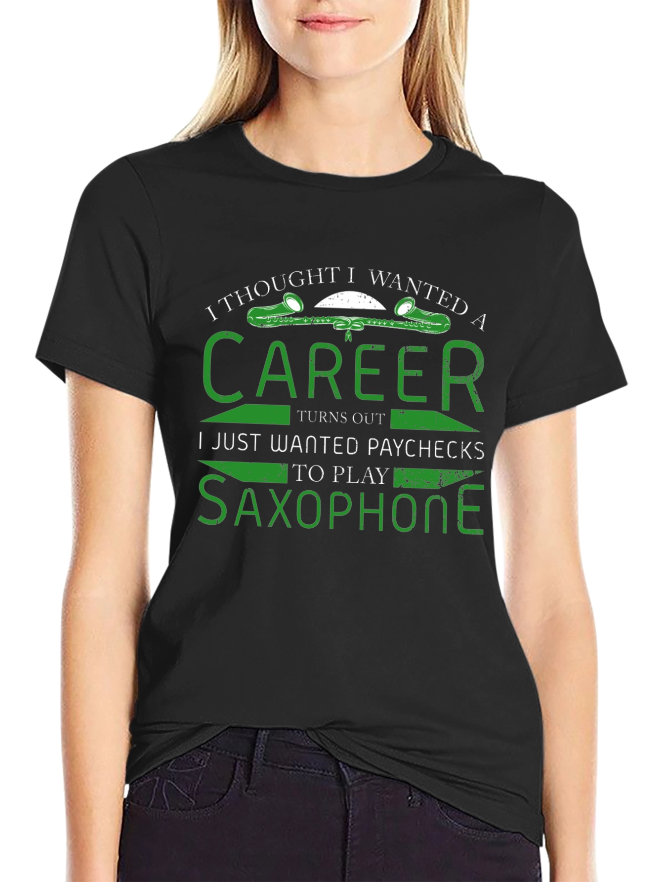 Saxophone Player T-Shirt Career Paycheck