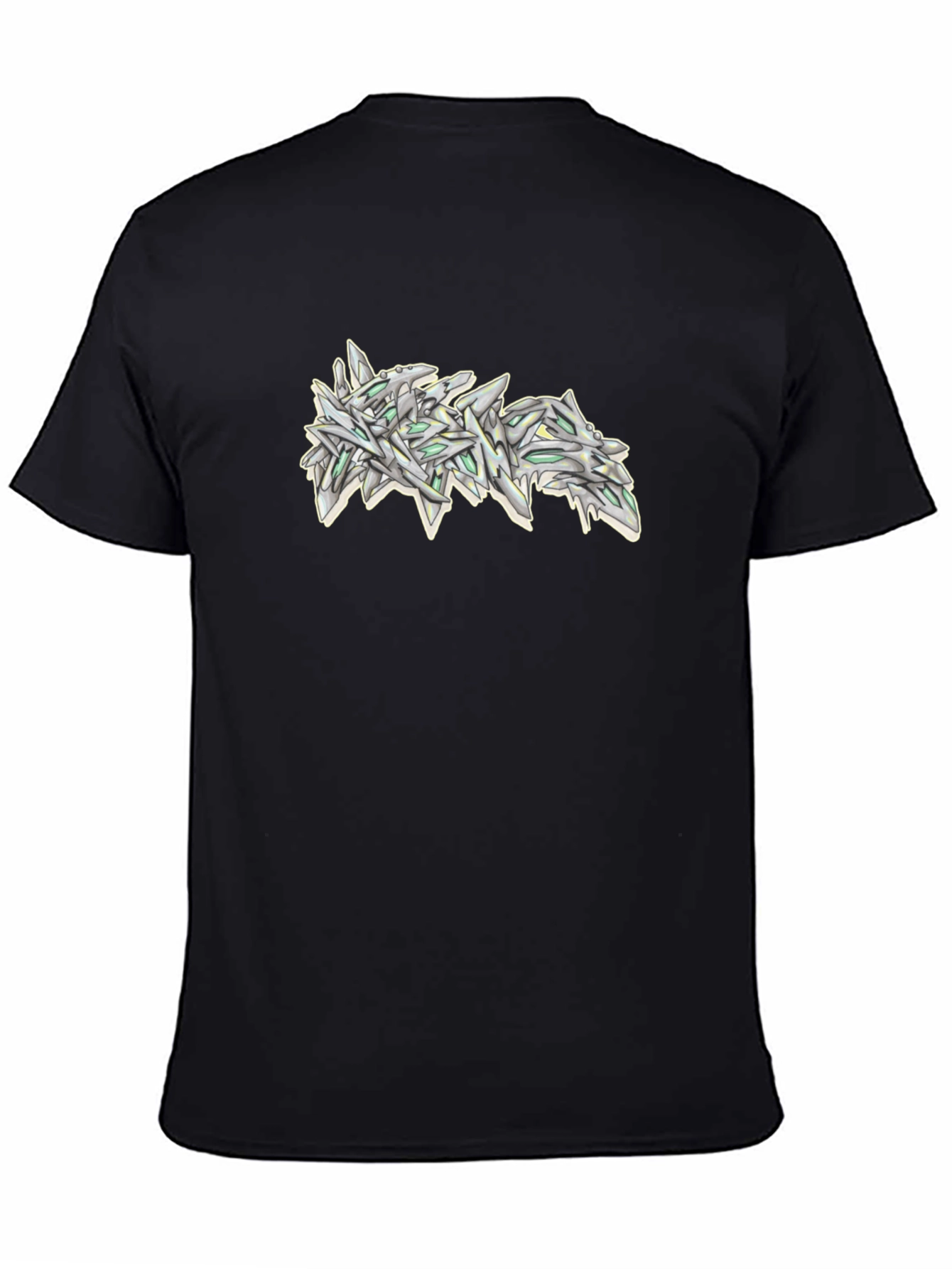 Urban Style Graphic Print Black T-Shirt