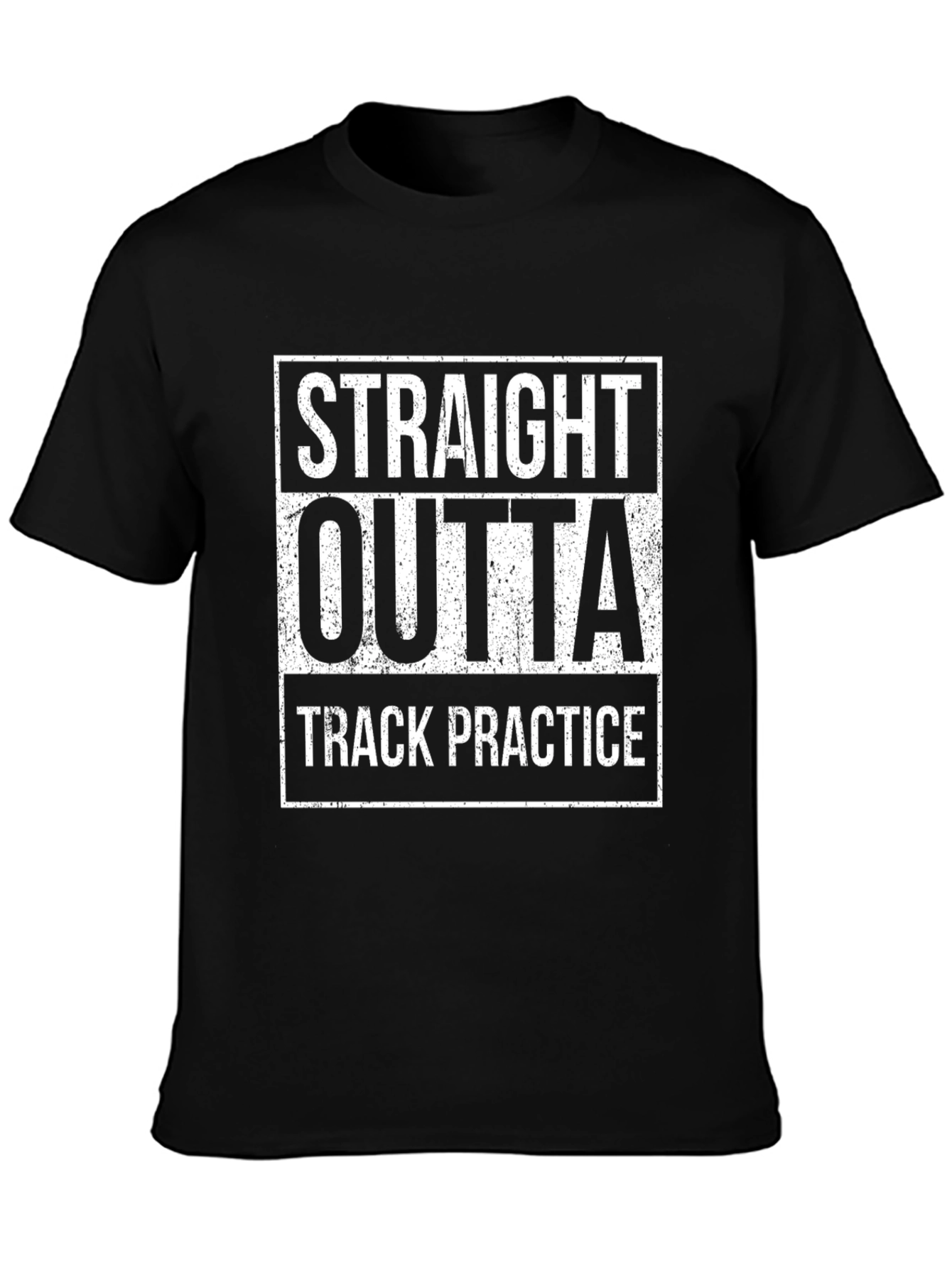 Straight Outta Track Practice Black T-Shirt