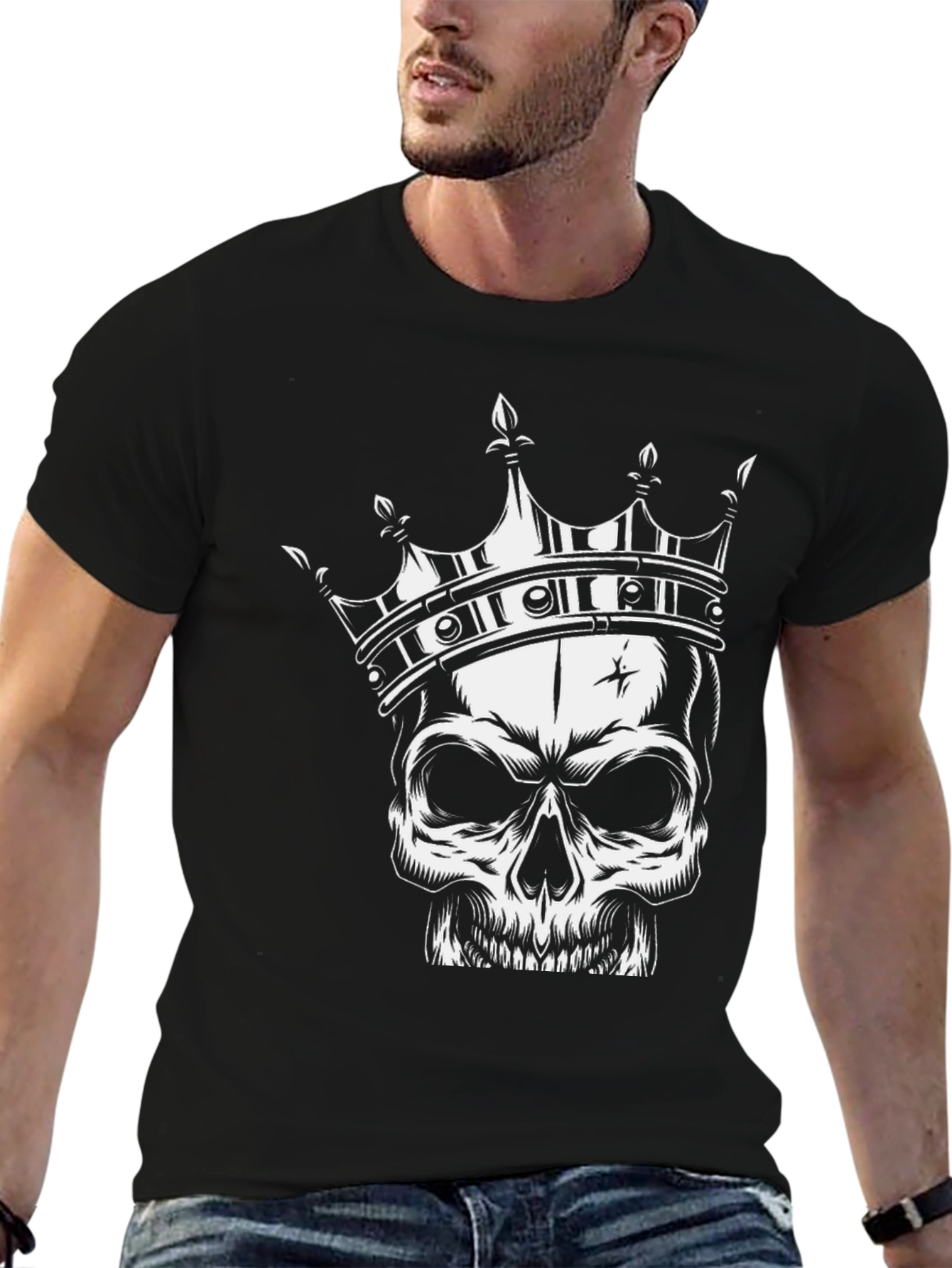 Skull King Graphic Tee - Mens Black T-Shirt