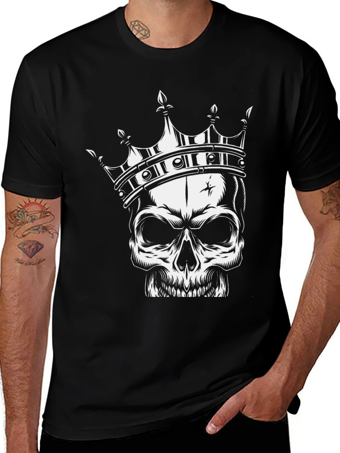 Skull King Graphic Tee - Mens Black T-Shirt