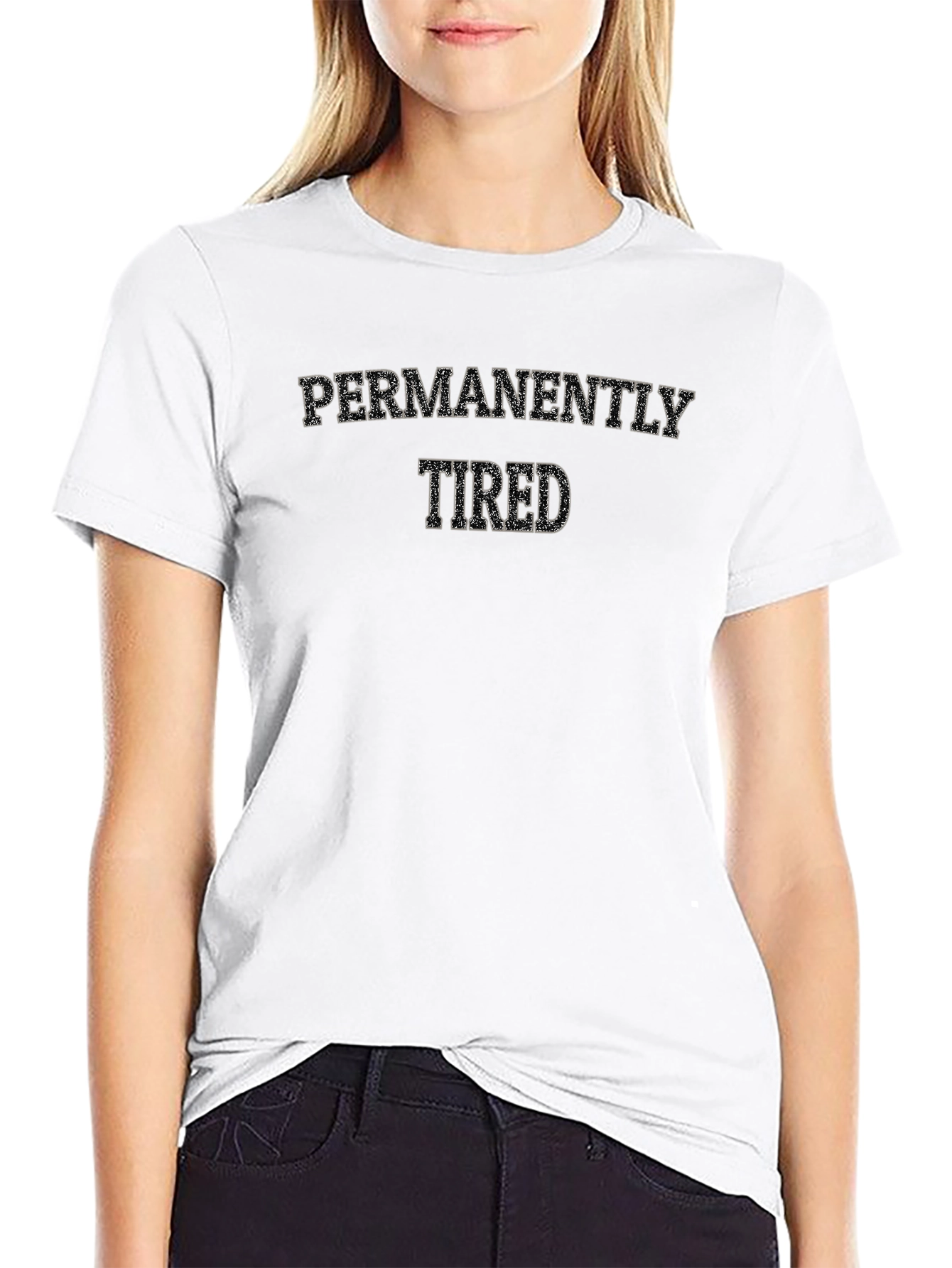 Permanently Tired Graphic Tee - Black