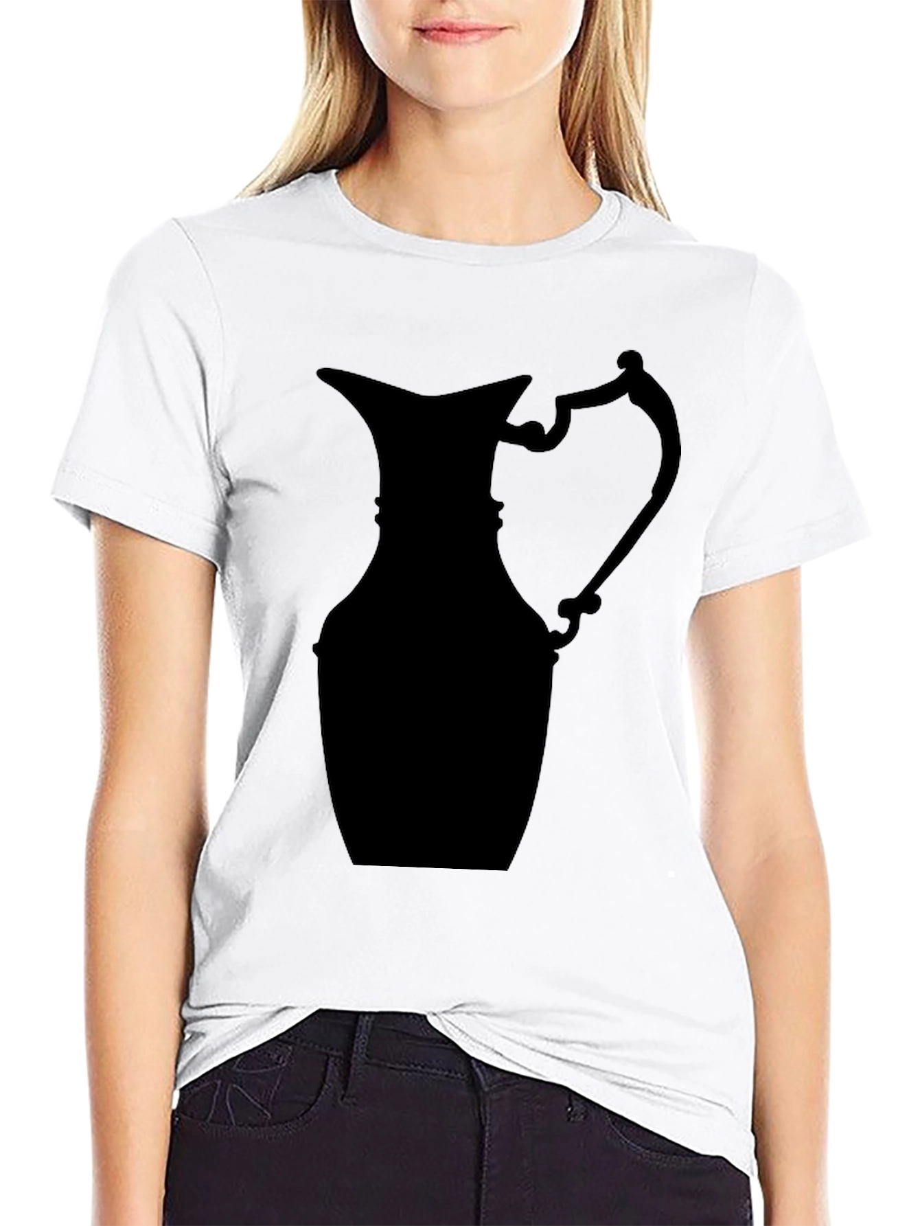 Silhouette Pitcher Graphic Tee - Modern Black T-Shirt