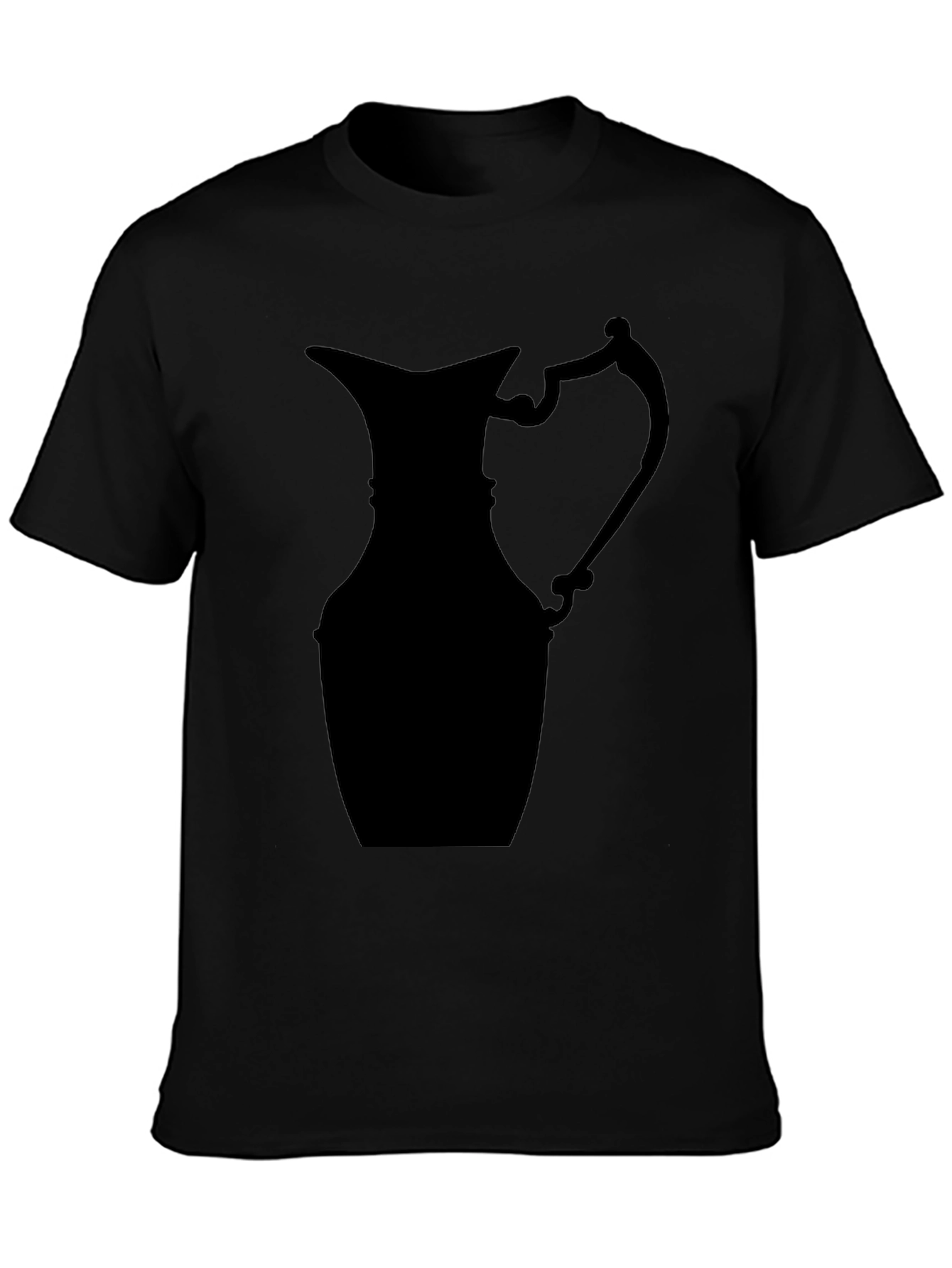 Silhouette Pitcher Graphic Tee - Modern Black T-Shirt