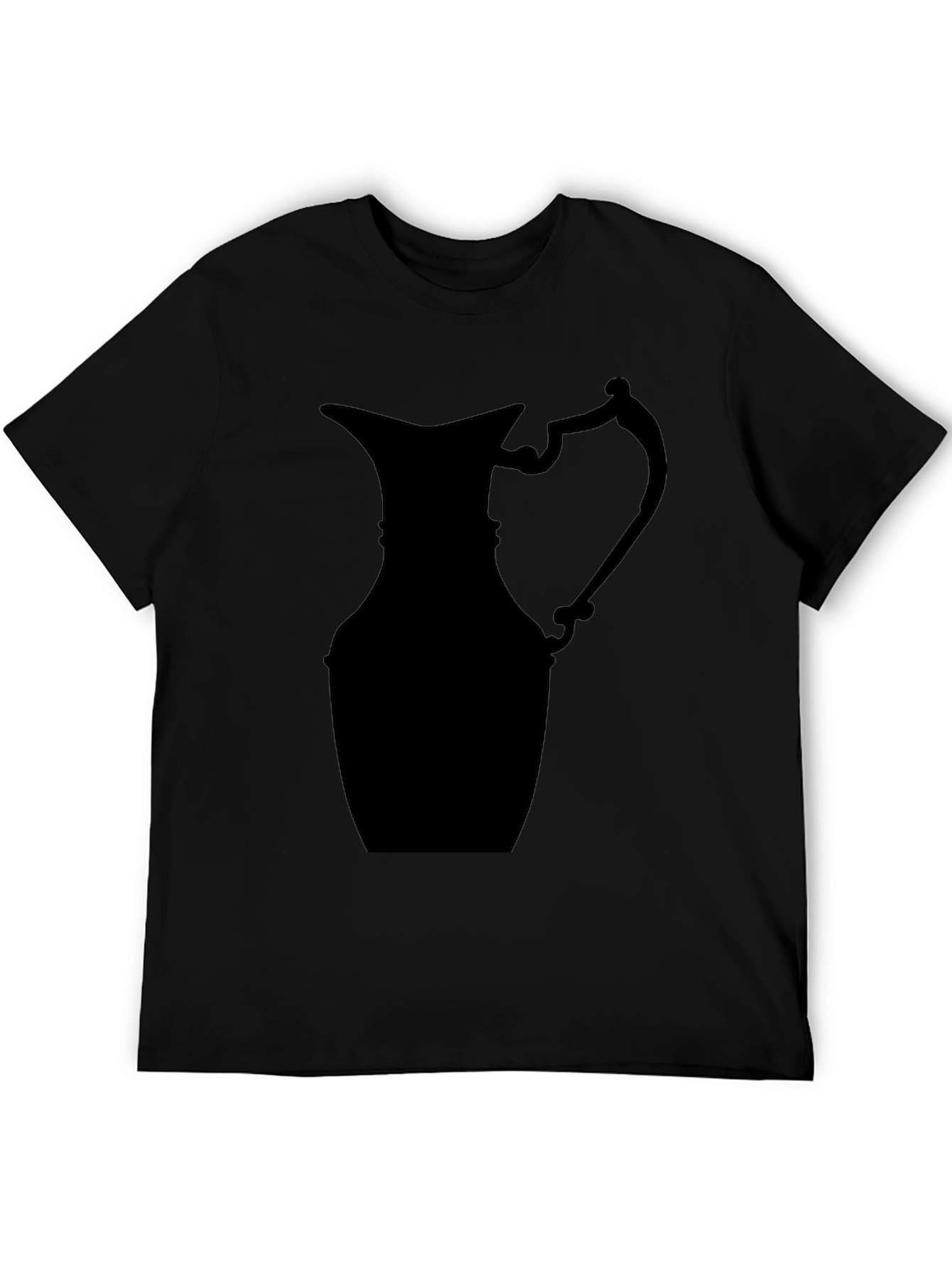 Silhouette Pitcher Graphic Tee - Modern Black T-Shirt