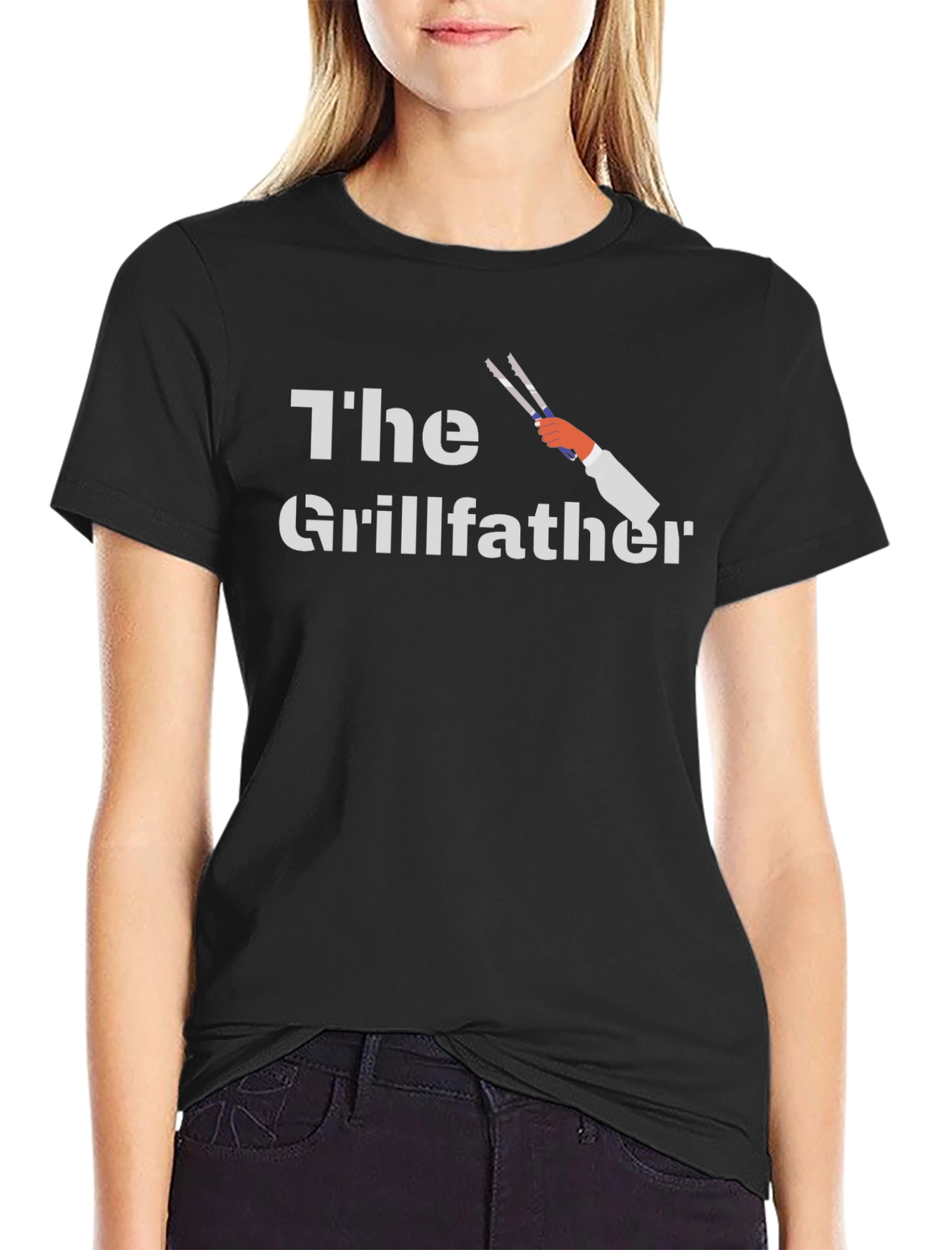 The Grillfather Black Graphic T-Shirt