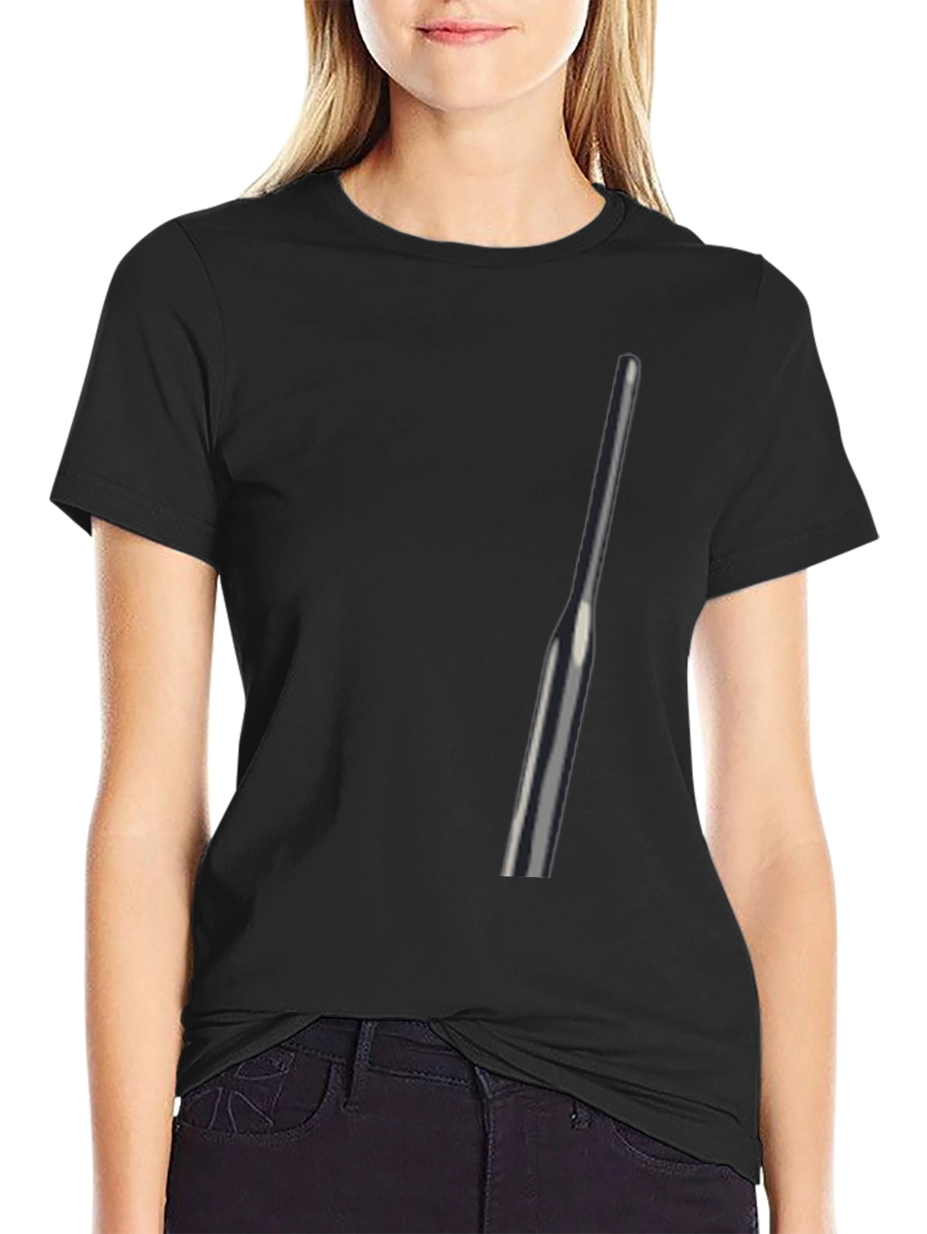 Mens Black T-Shirt with Abstract Graphic