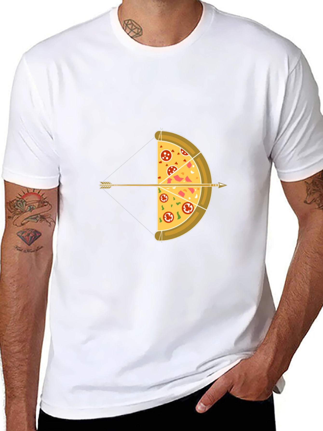 Pizza Bow & Arrow Graphic Tee