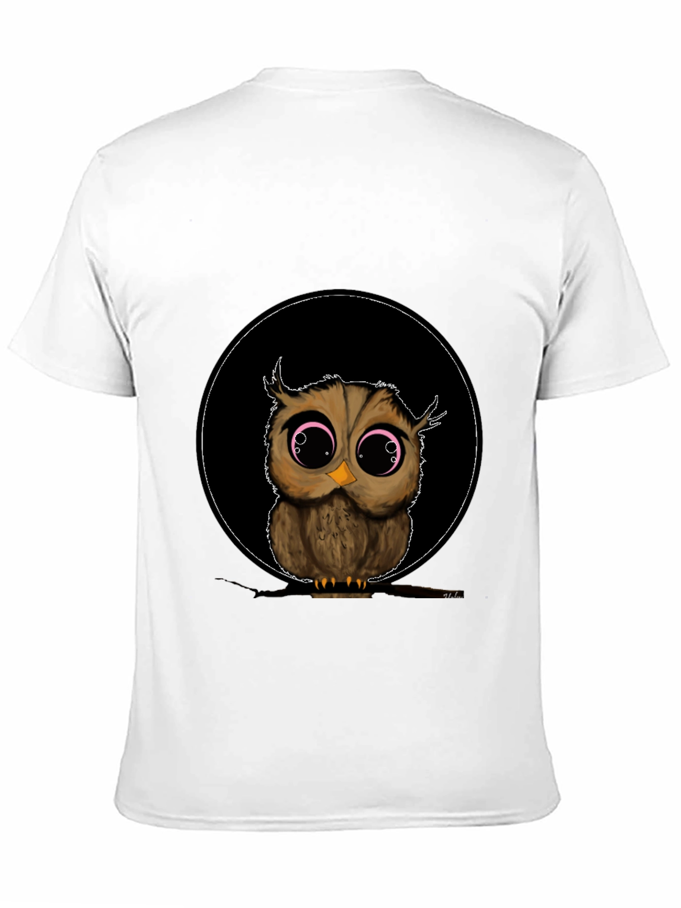 Cute Owl Graphic Tee - Mens Black T-Shirt