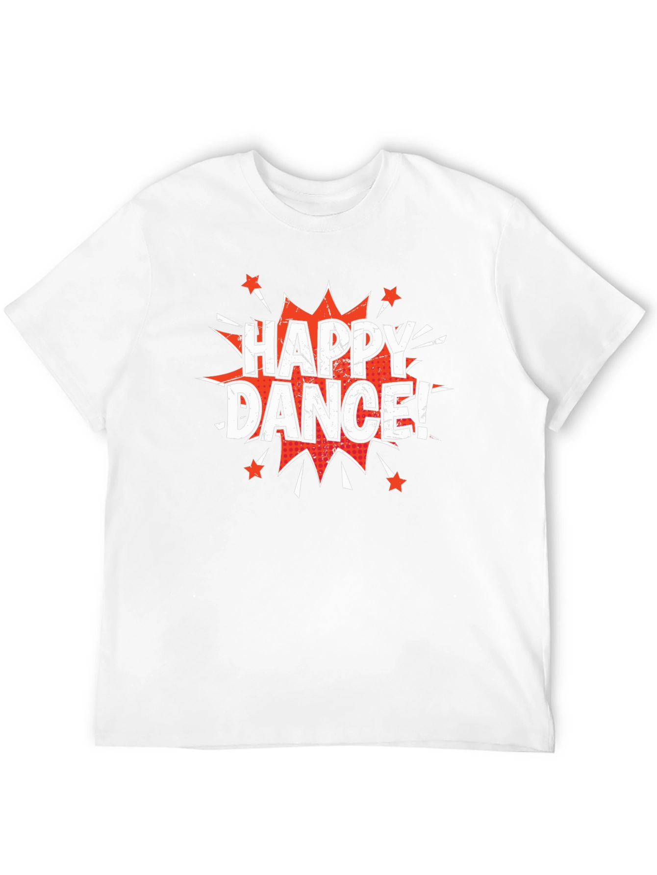 Happy Dance! Graphic Print Crew Neck T-Shirt