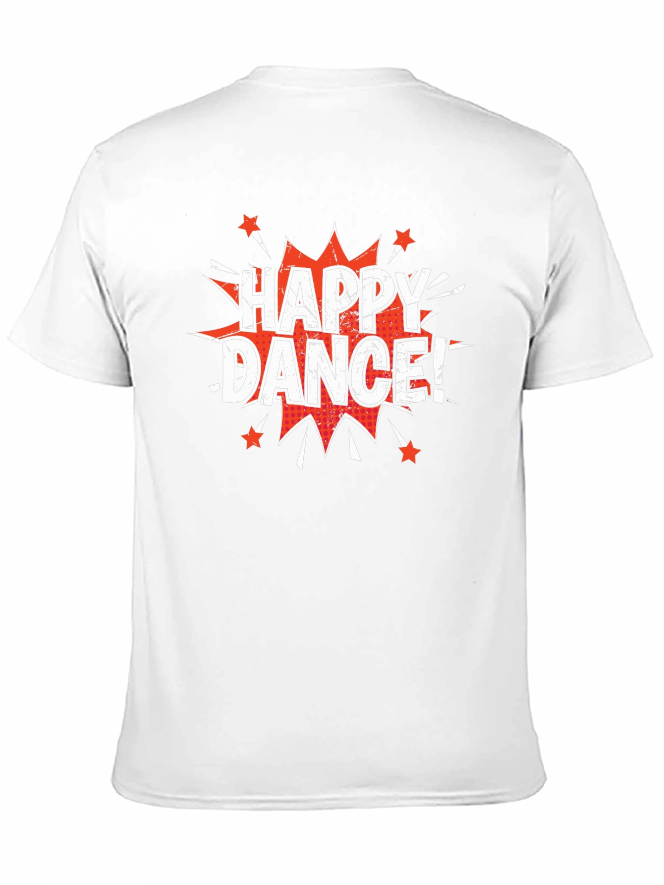 Happy Dance! Graphic Print Crew Neck T-Shirt