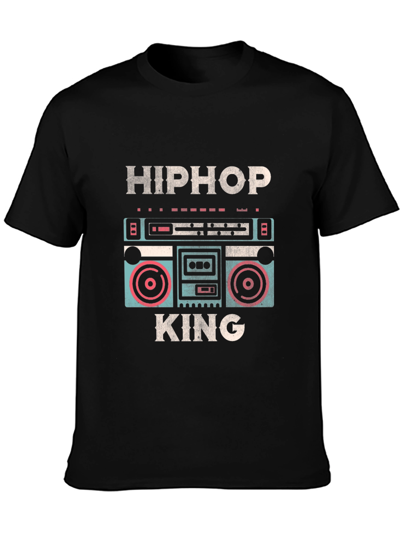 Hip Hop King Boombox T-Shirt - Retro Music Style