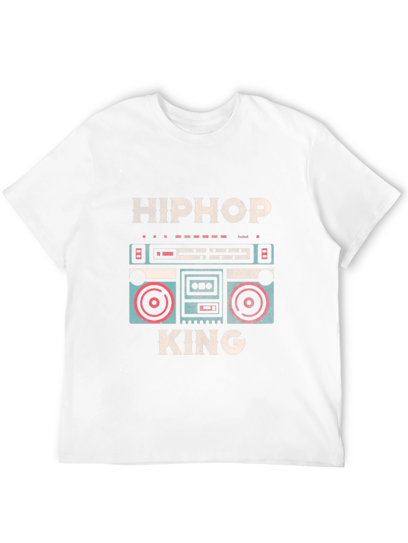 Hip Hop King Boombox T-Shirt - Retro Music Style