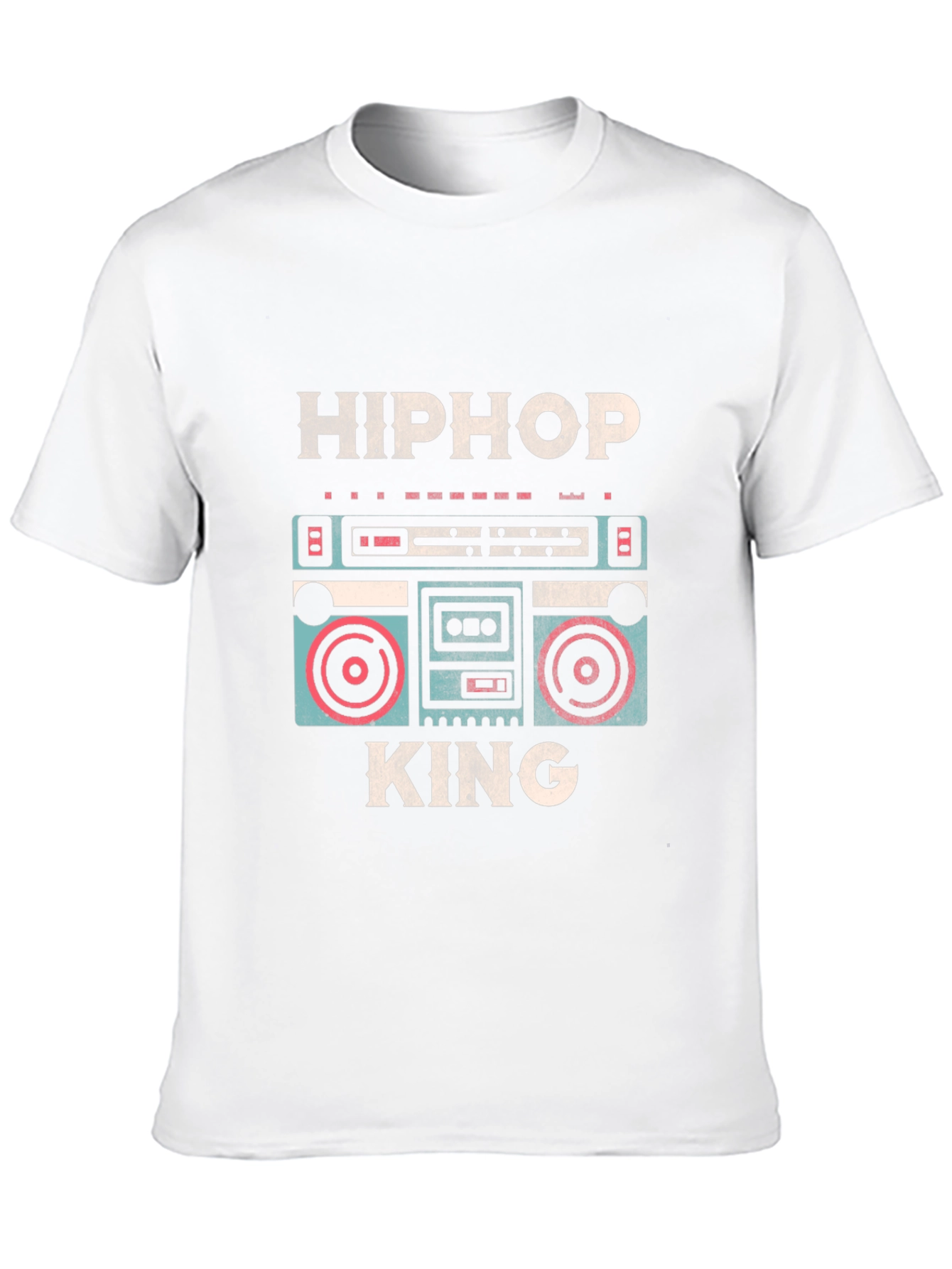 Hip Hop King Boombox T-Shirt - Retro Music Style