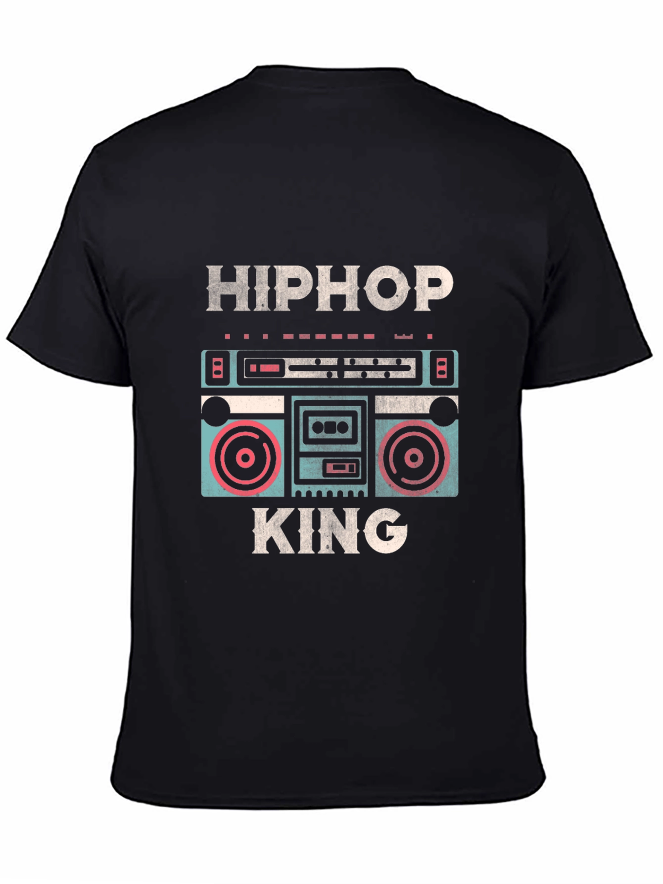Hip Hop King Boombox T-Shirt - Retro Music Style