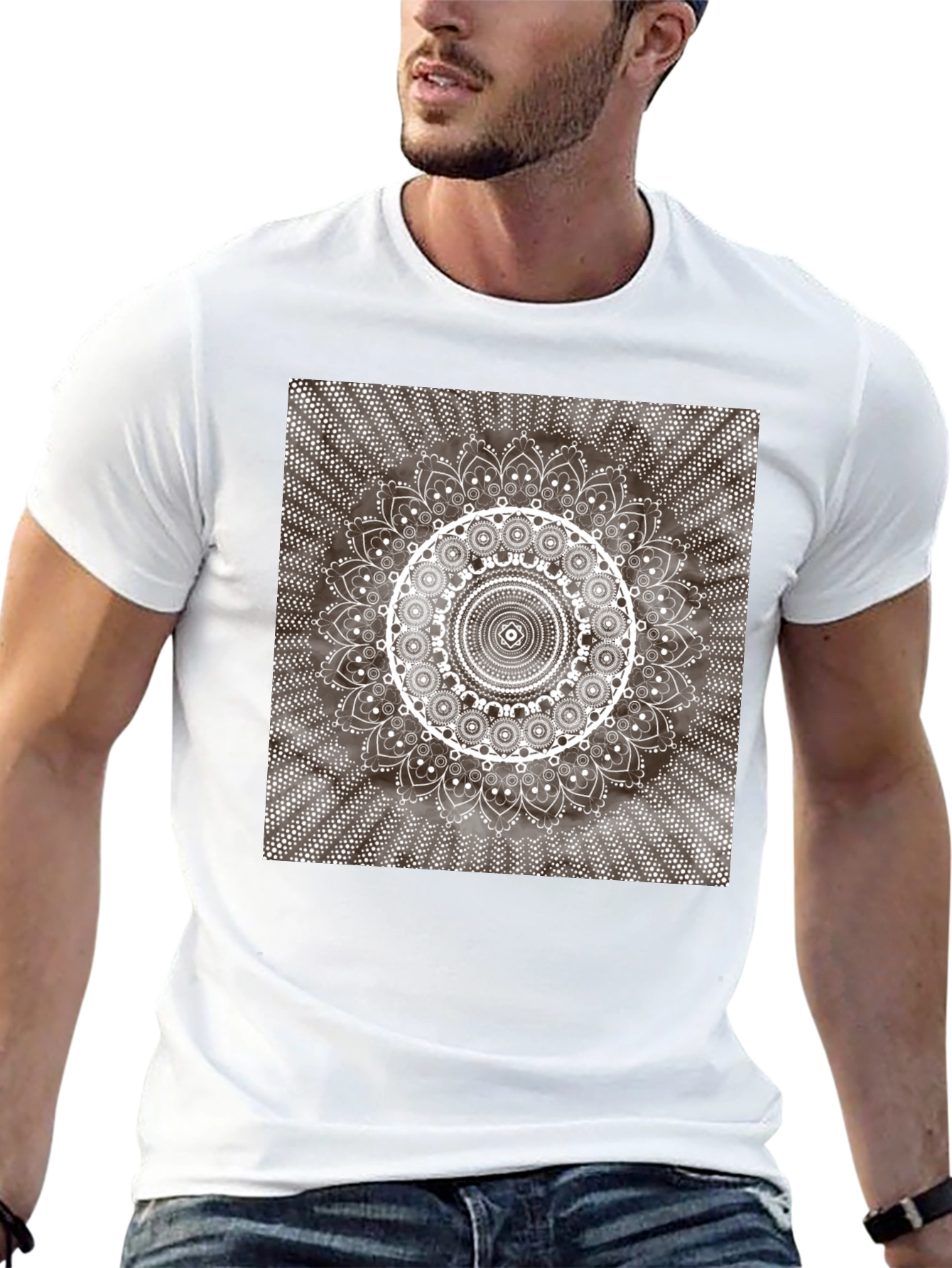 Mandala Graphic T-Shirt - Stylish Black Tee
