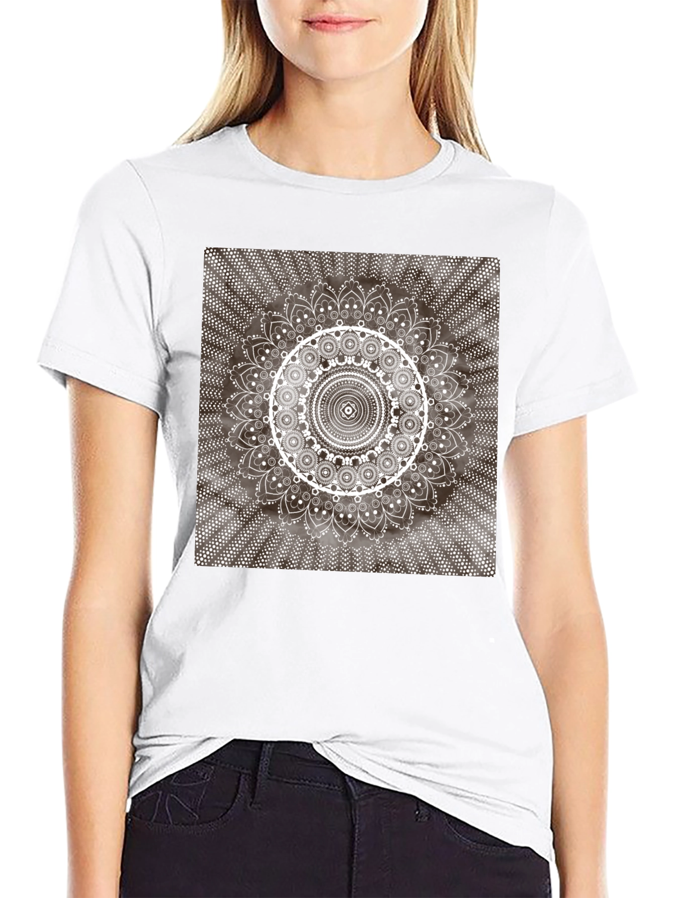 Mandala Graphic T-Shirt - Stylish Black Tee