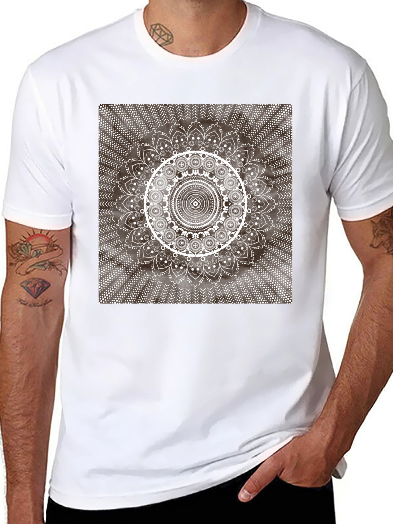 Mandala Graphic T-Shirt - Stylish Black Tee