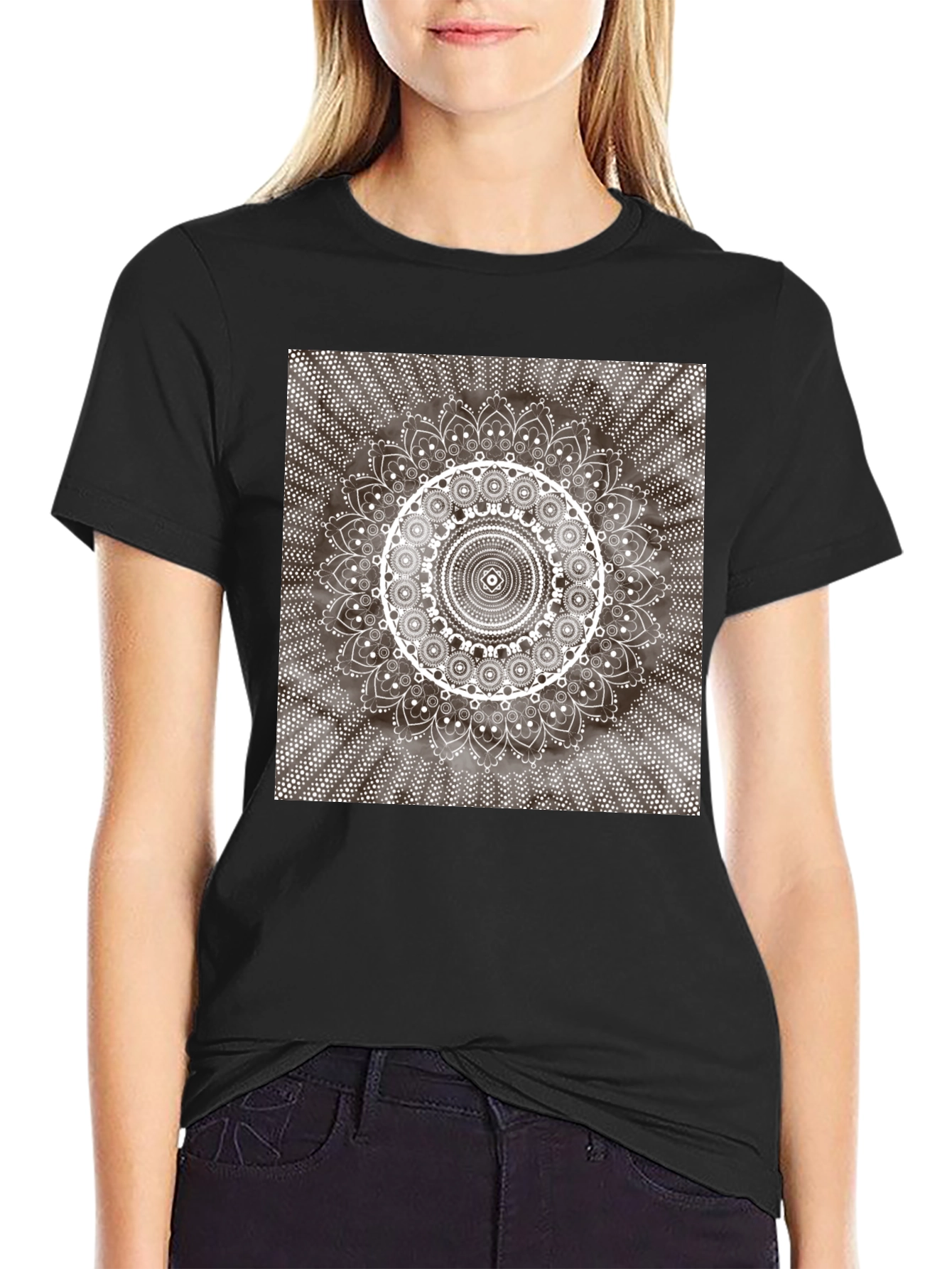 Mandala Graphic T-Shirt - Stylish Black Tee