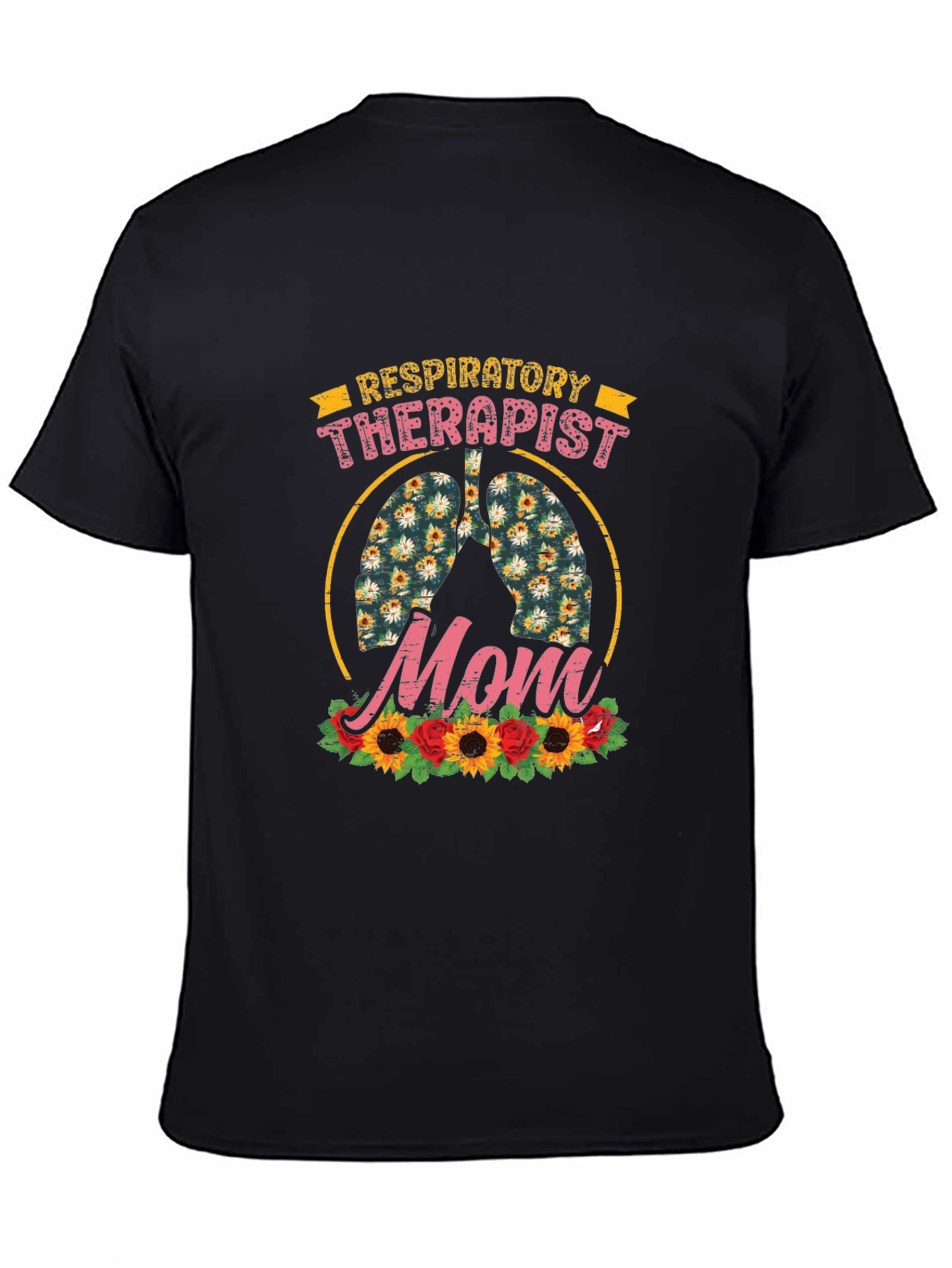 Respiratory Therapist Mom Floral Lung T-Shirt