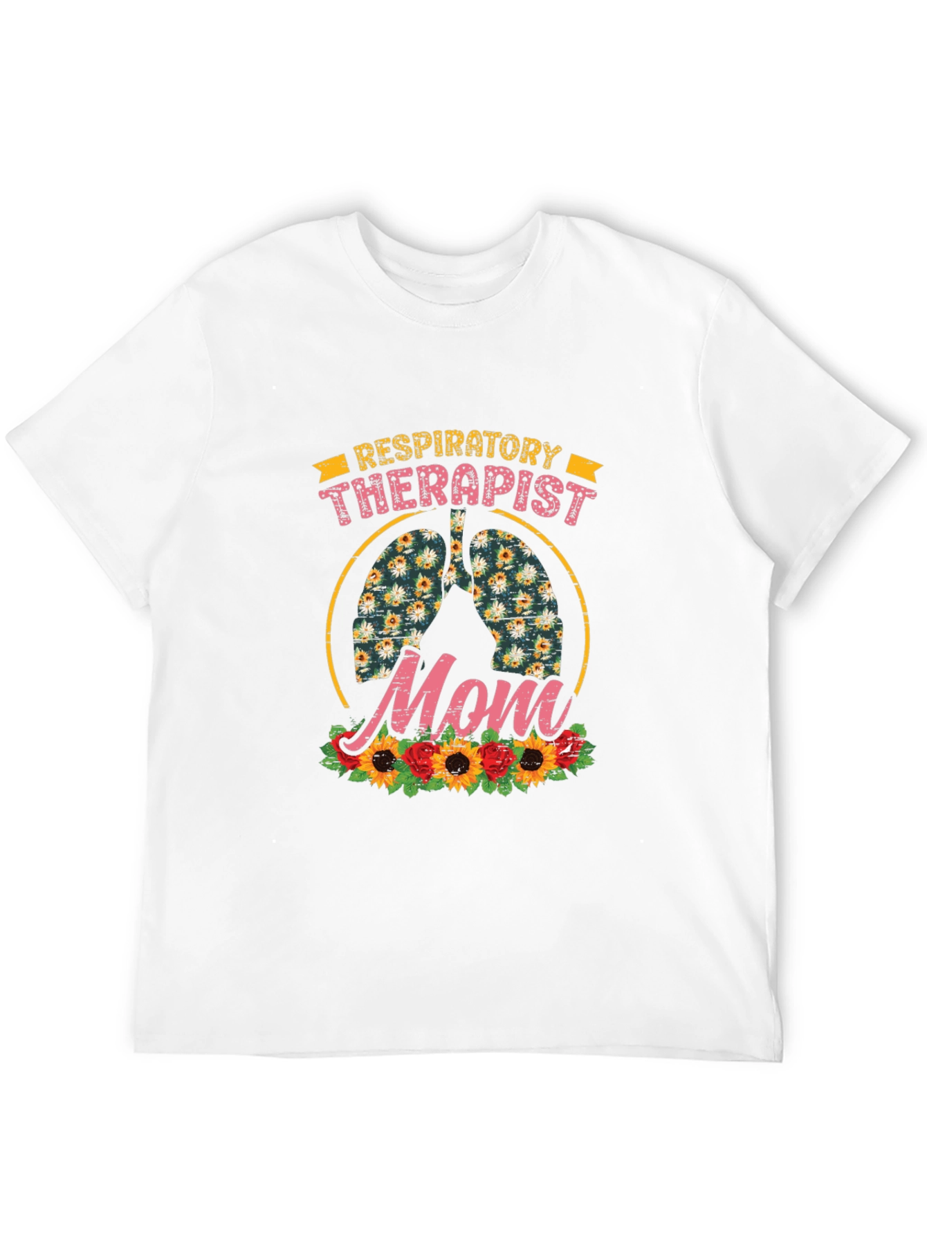 Respiratory Therapist Mom Floral Lung T-Shirt