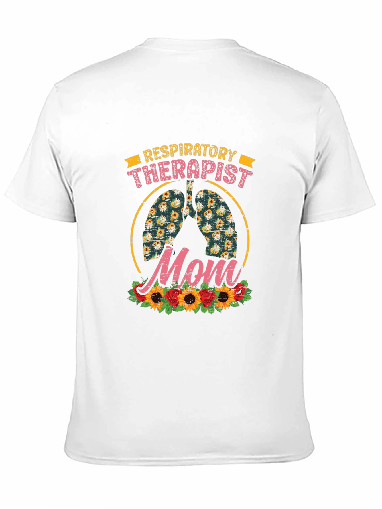 Respiratory Therapist Mom Floral Lung T-Shirt