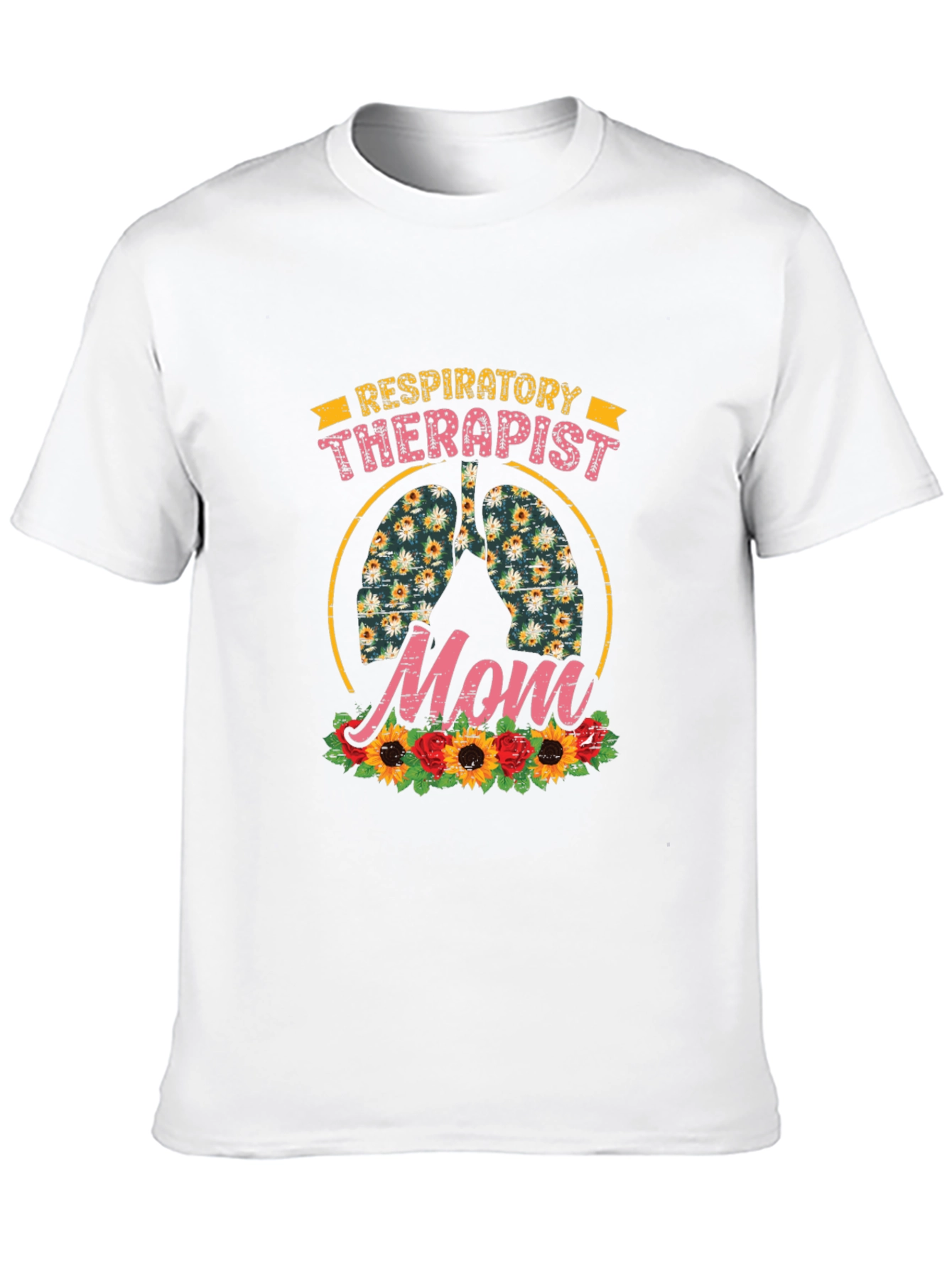 Respiratory Therapist Mom Floral Lung T-Shirt