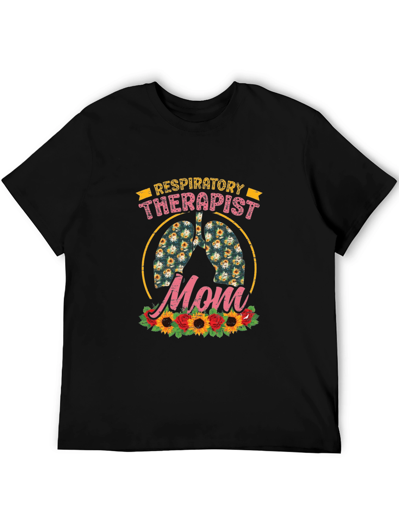 Respiratory Therapist Mom Floral Lung T-Shirt
