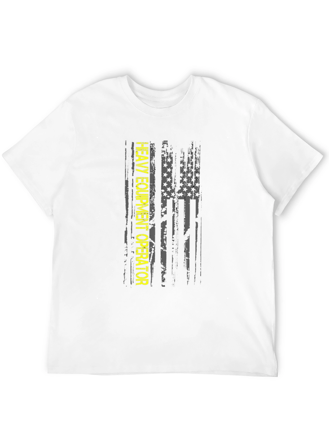 Heavy Equipment Operator Distressed Flag T-Shirt