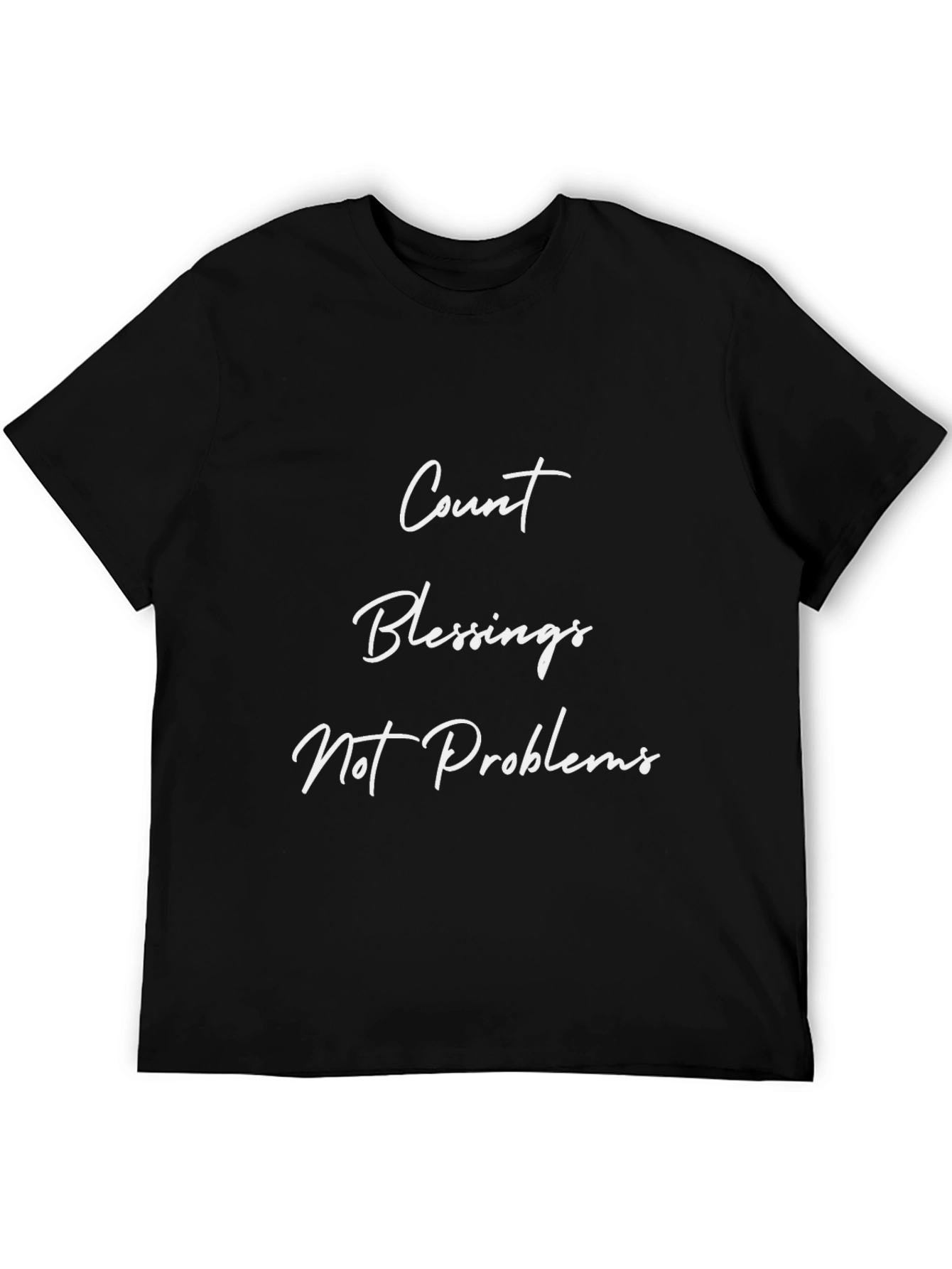 Count Blessings T-Shirt - Inspirational Black Tee