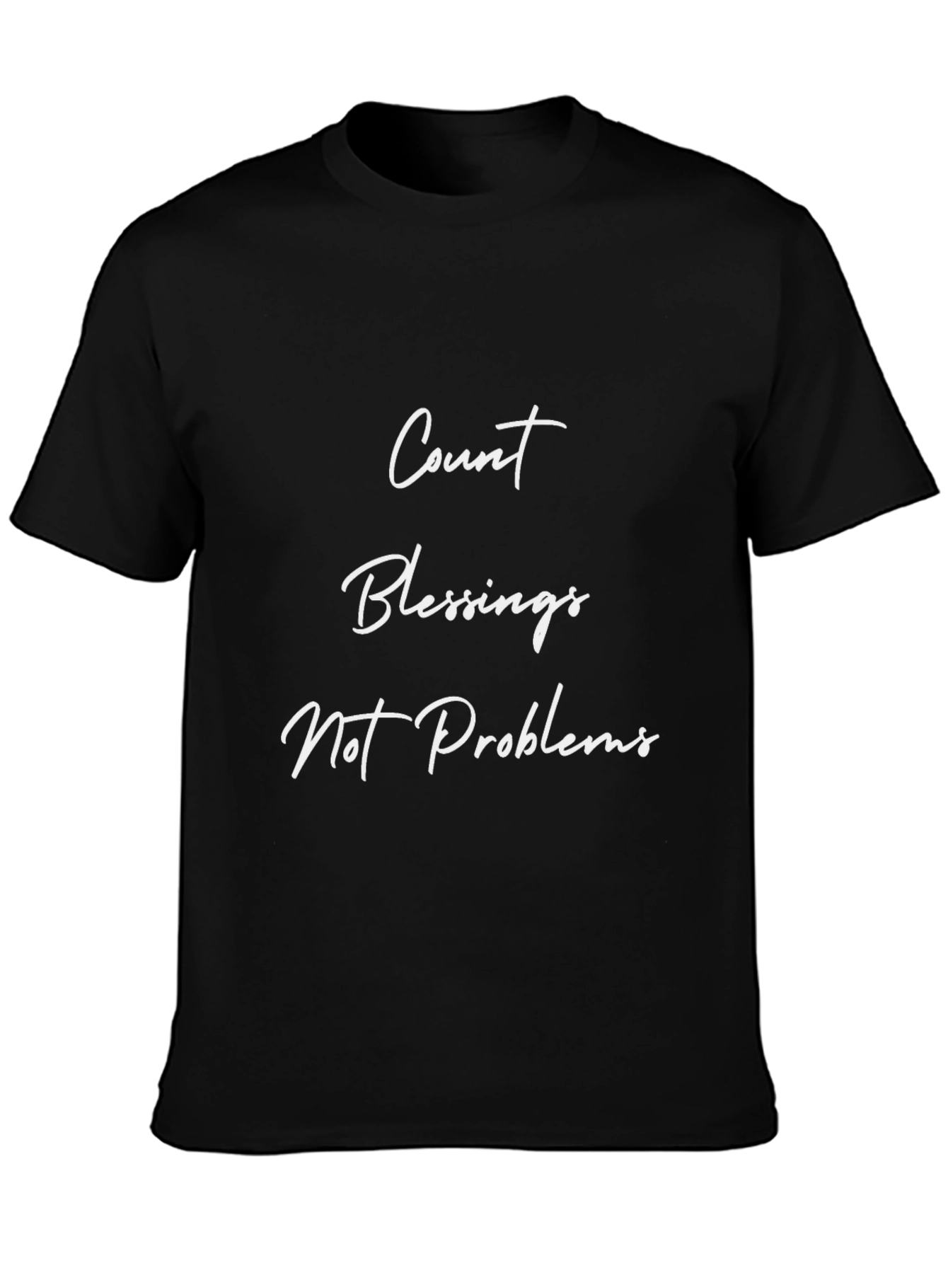 Count Blessings T-Shirt - Inspirational Black Tee
