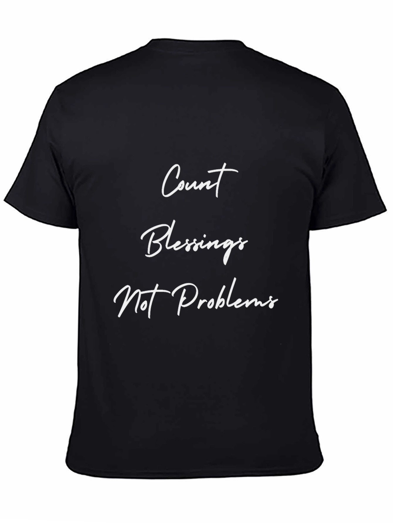 Count Blessings T-Shirt - Inspirational Black Tee