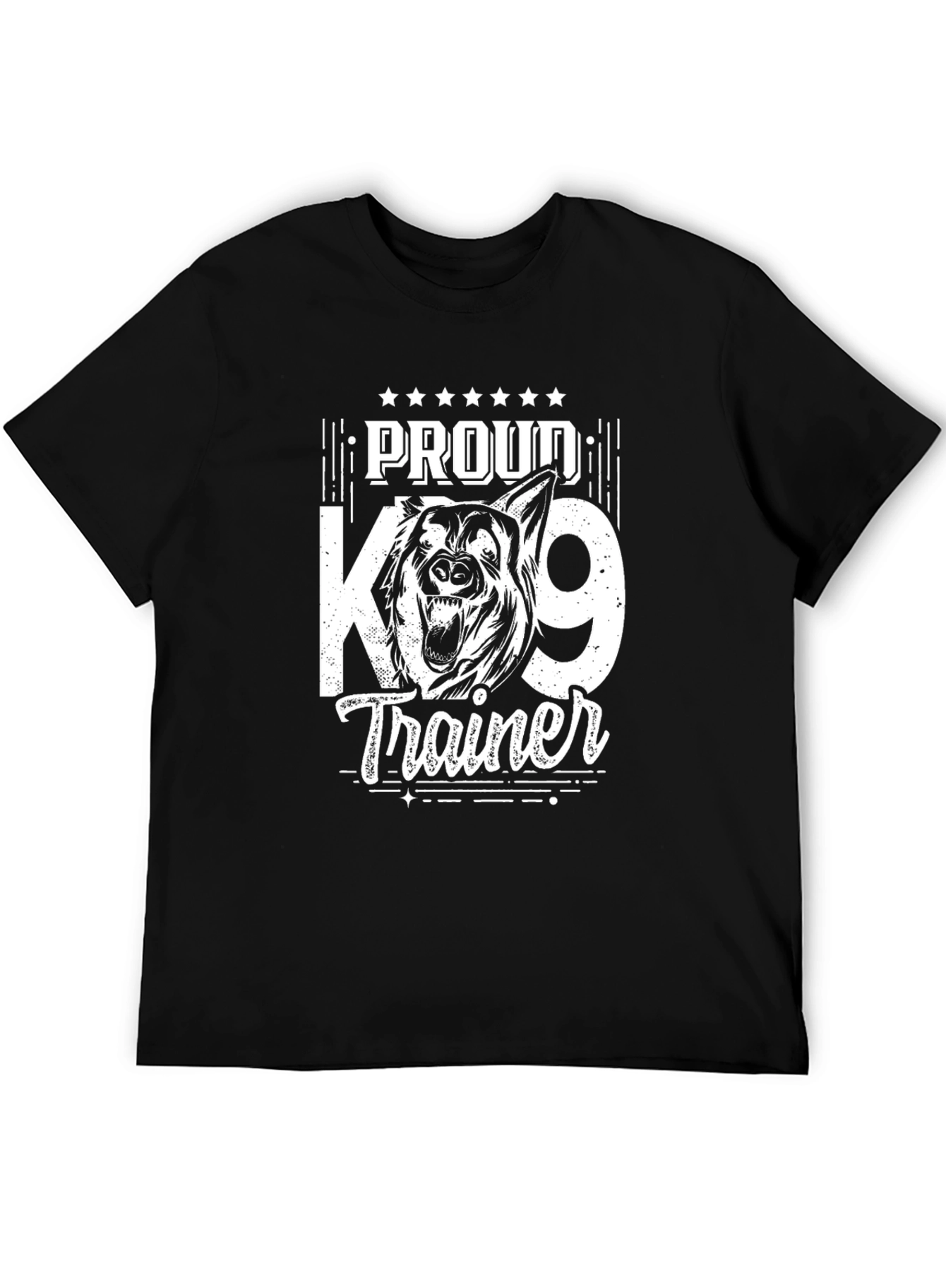Proud K9 Trainer Black Graphic T-Shirt