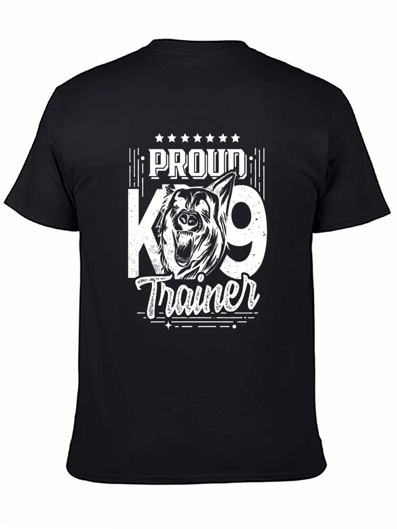 Proud K9 Trainer Black Graphic T-Shirt