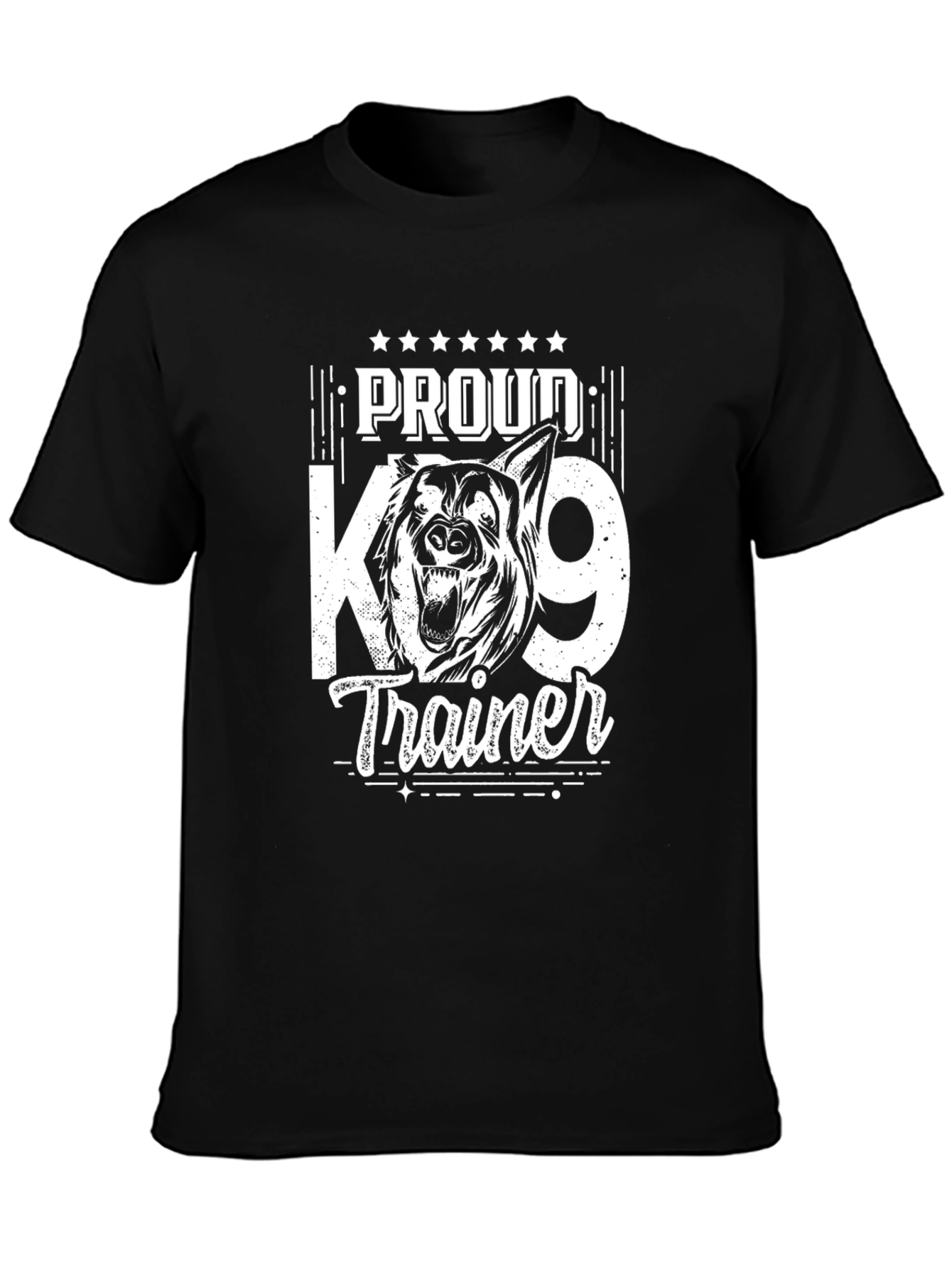 Proud K9 Trainer Black Graphic T-Shirt