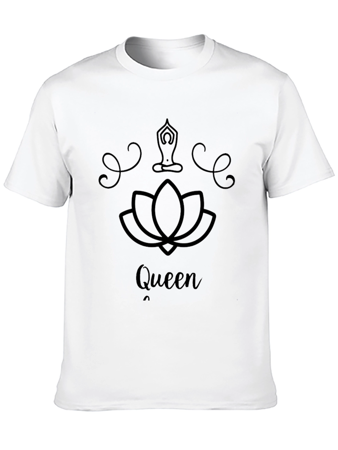 Queen Yoga Lotus Flower Graphic Tee