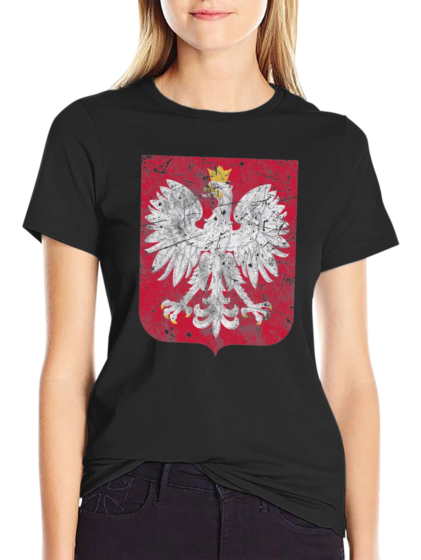 Poland Eagle Crest Graphic T-Shirt