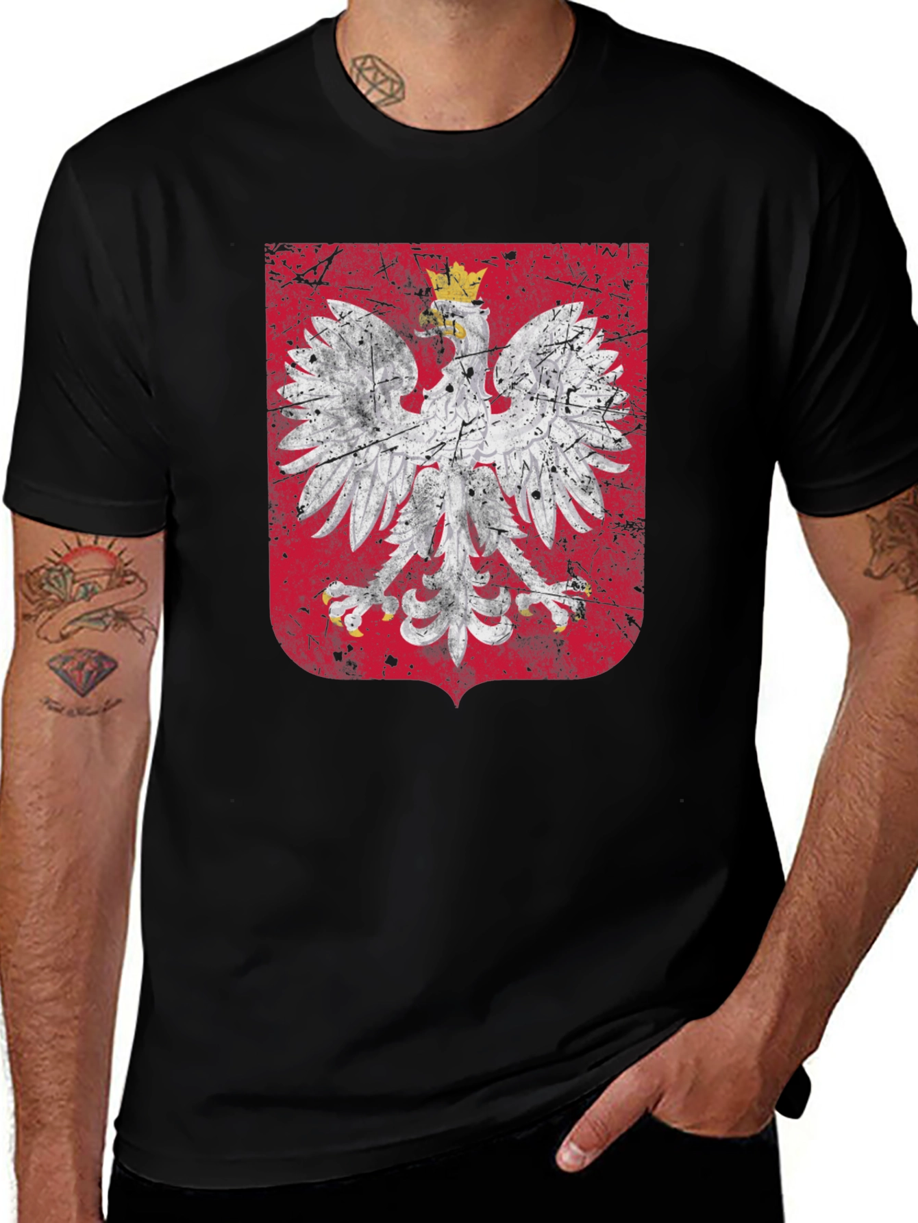 Poland Eagle Crest Graphic T-Shirt