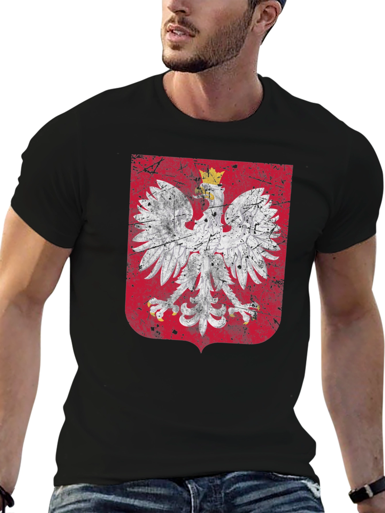 Poland Eagle Crest Graphic T-Shirt