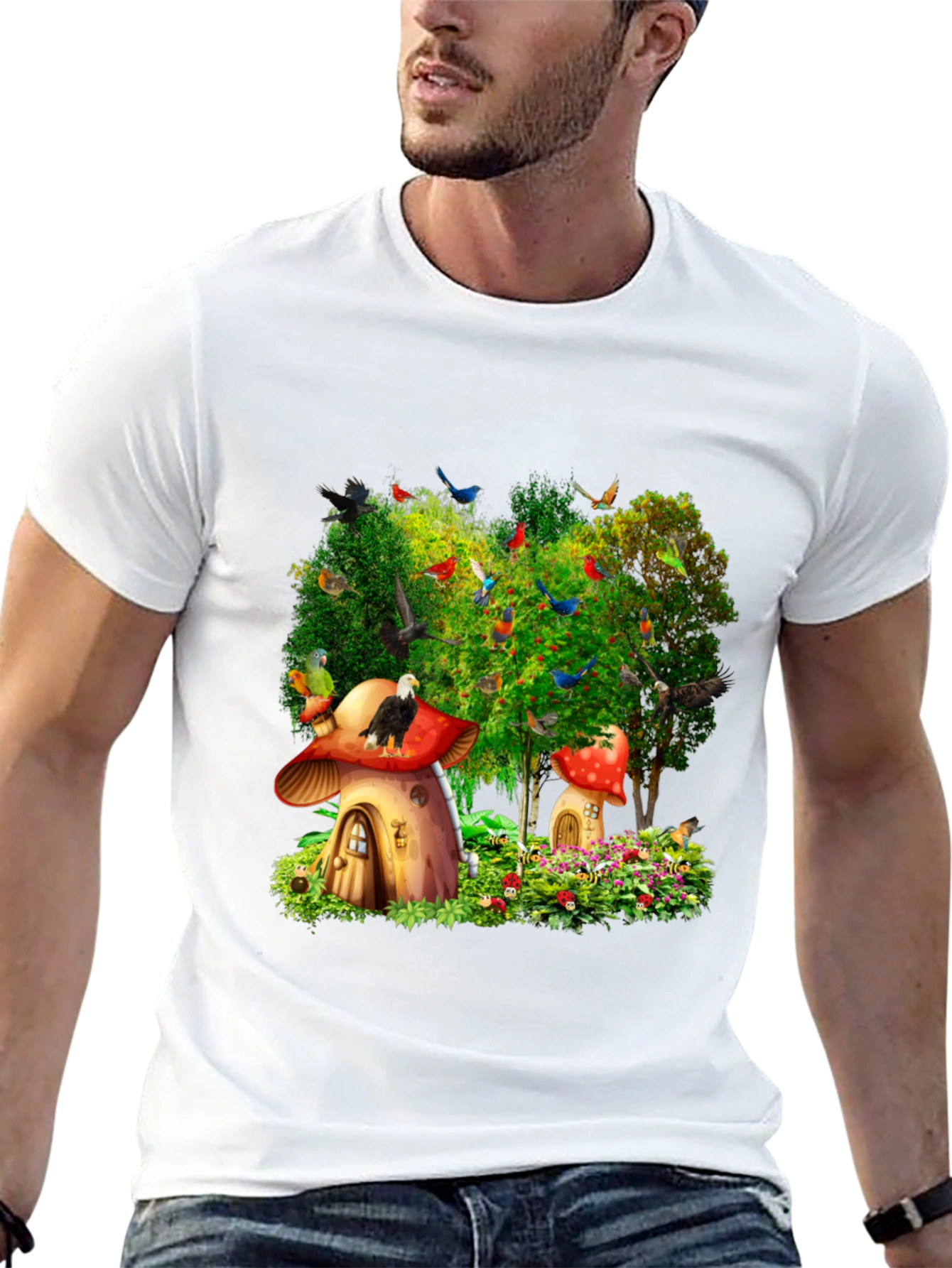 Whimsical Mushroom House T-Shirt