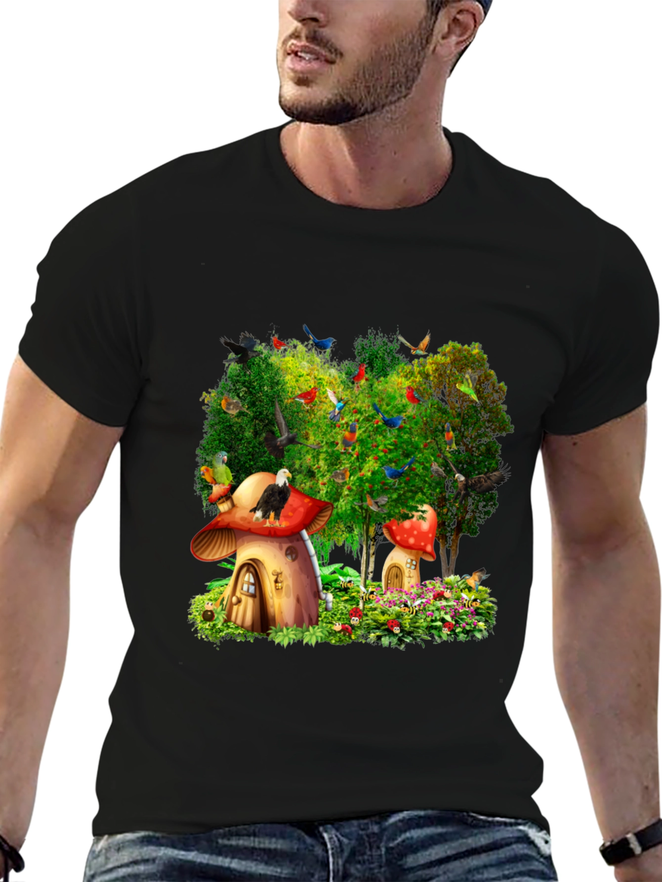 Whimsical Mushroom House T-Shirt