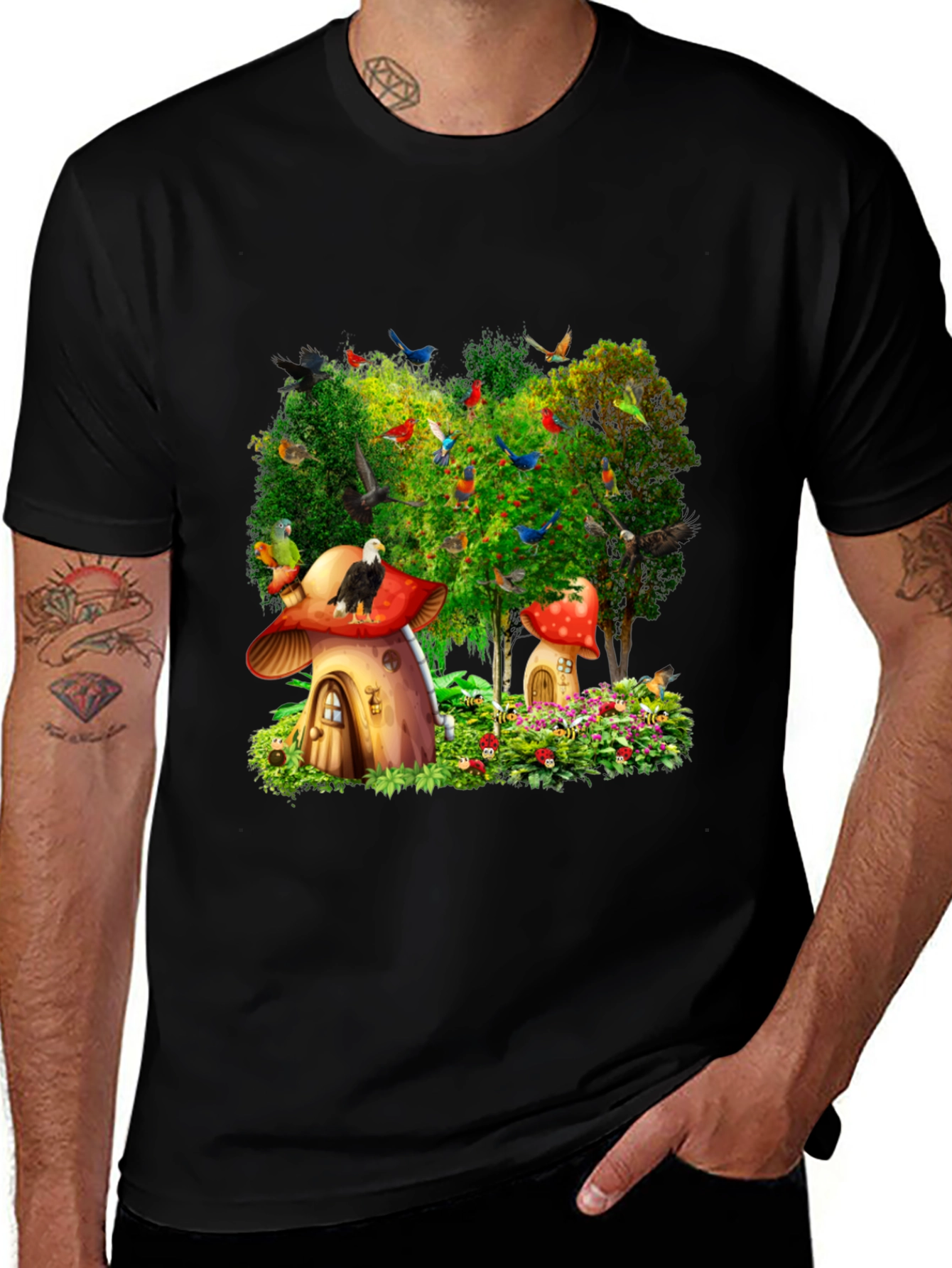 Whimsical Mushroom House T-Shirt