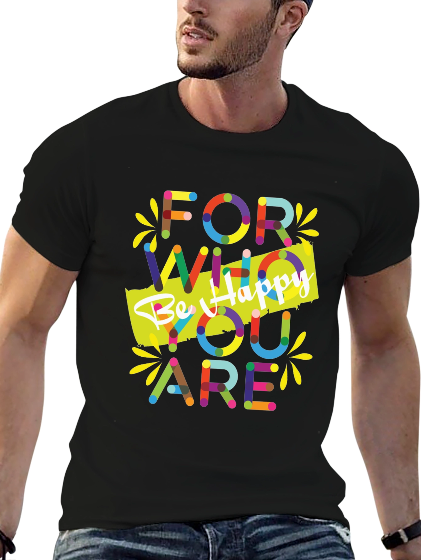 Be Happy Graphic T-Shirt - Motivational Tee